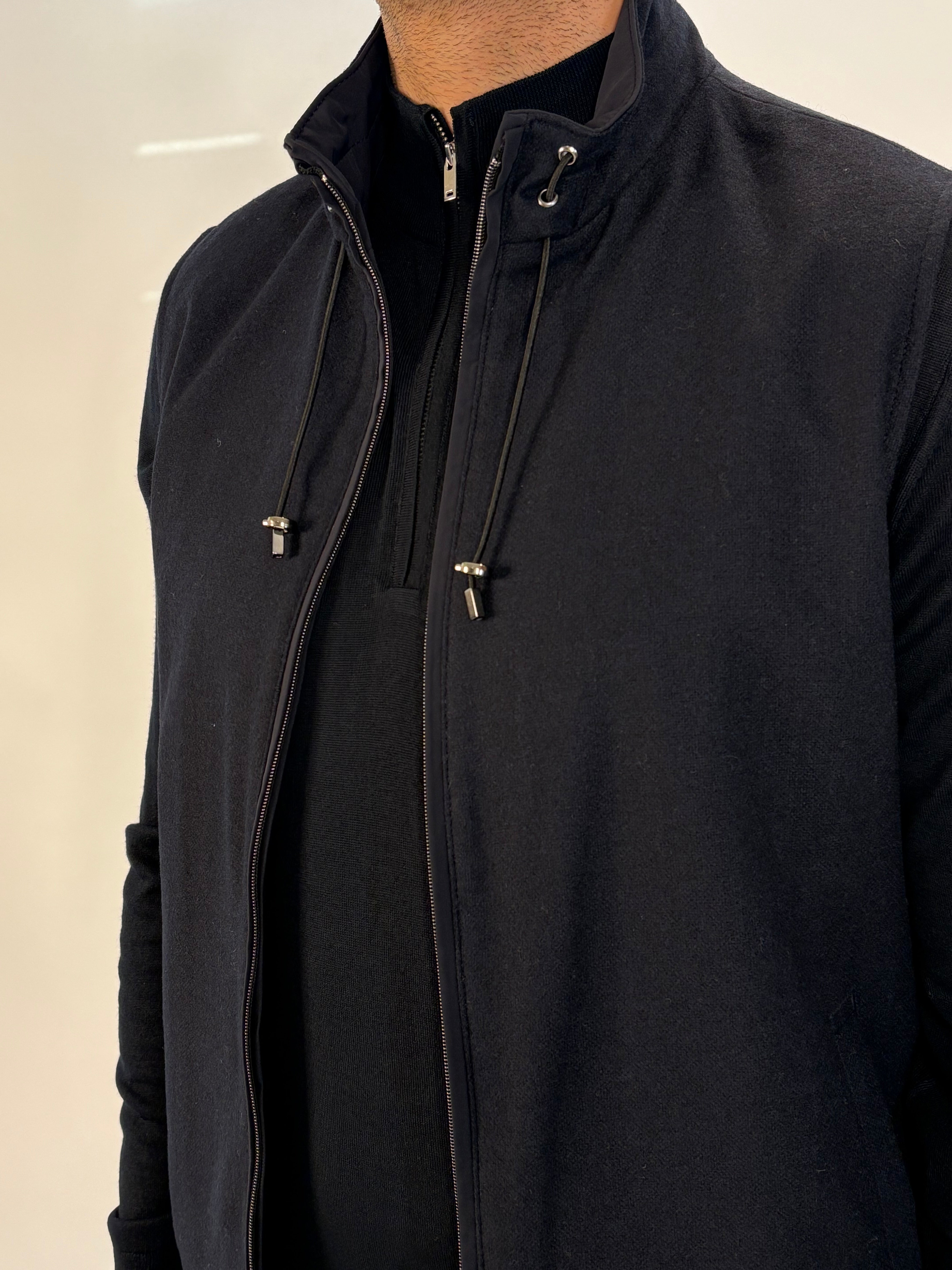 Marfélli Two-Sides Brushed wool Gilet Navy