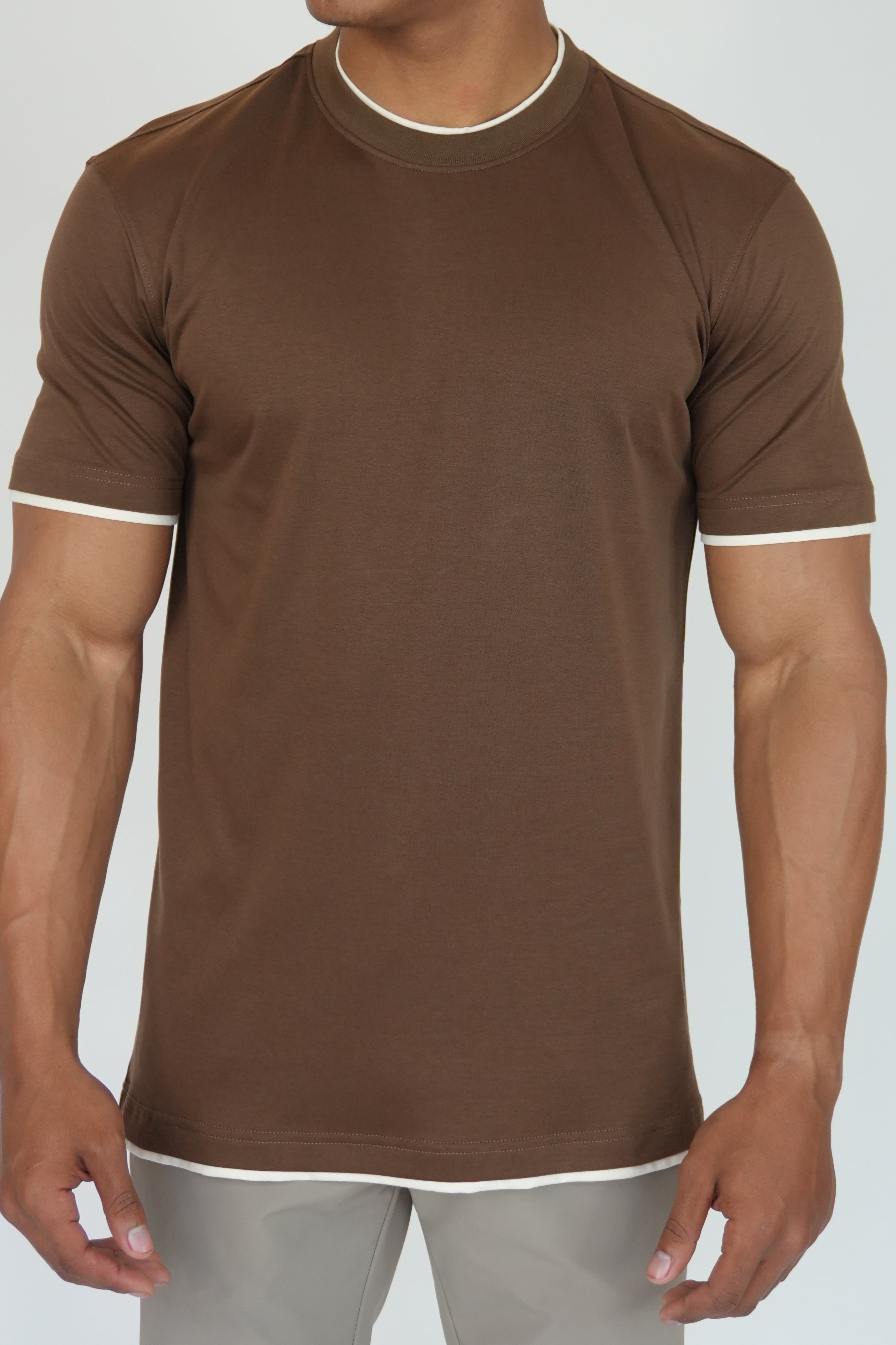 Crew Neck T-Shirt Dark Brown