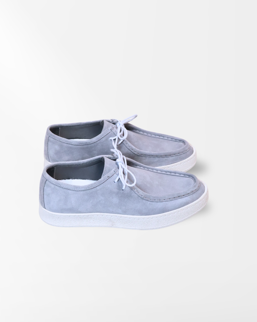 Suede Loafers Met Veters Light Blue
