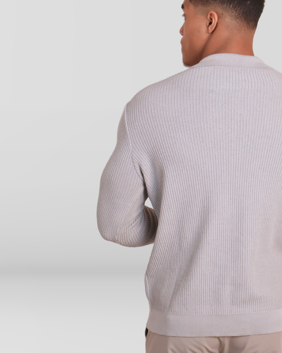 Longsleeve Polo Light Grey