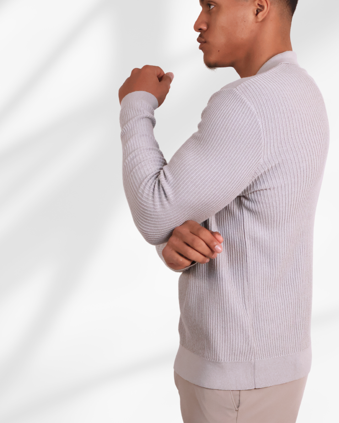 Longsleeve Polo Light Grey