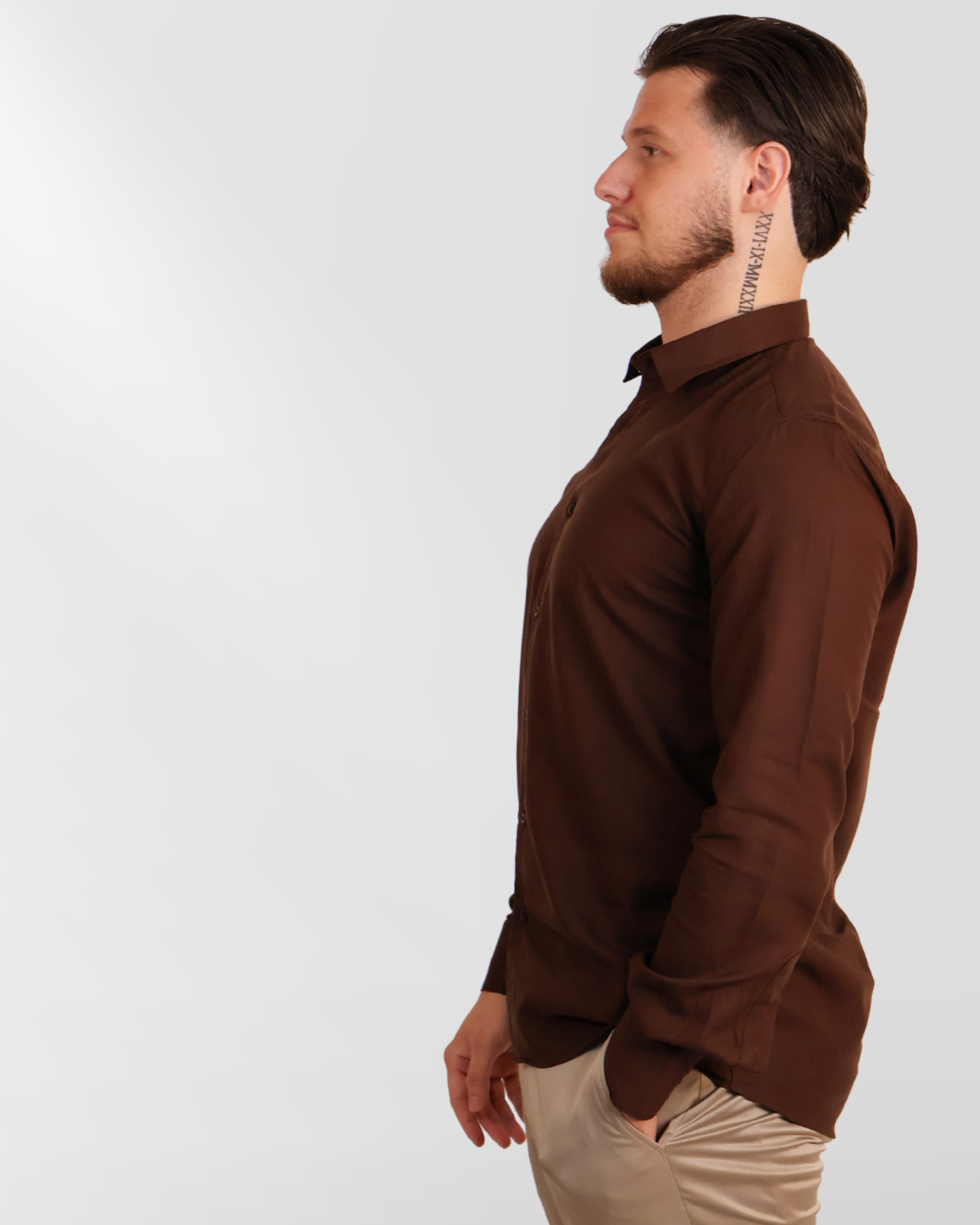 Mercesized Overhemd Brown