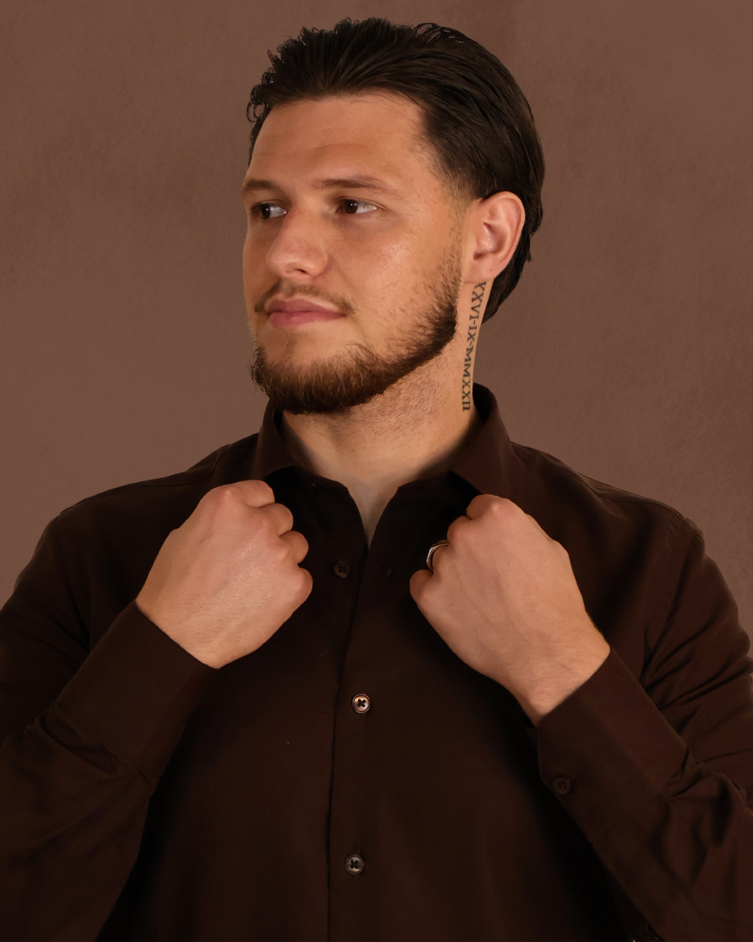 Mercesized Overhemd Brown