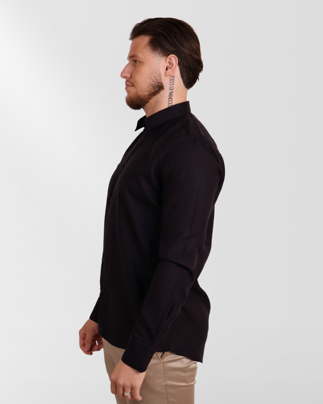 Mercesized Overhemd Black