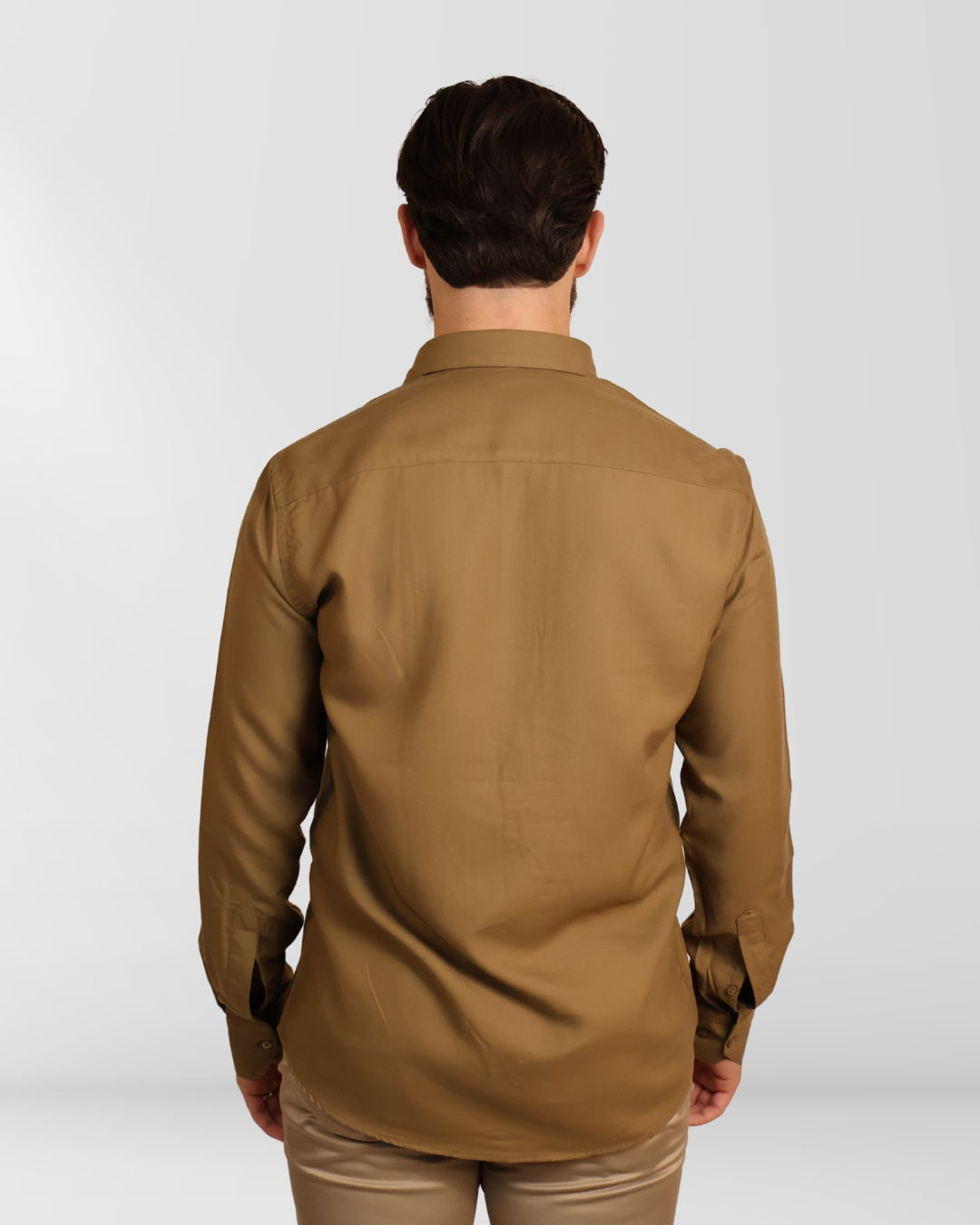 Mercesized Overhemd Khaki