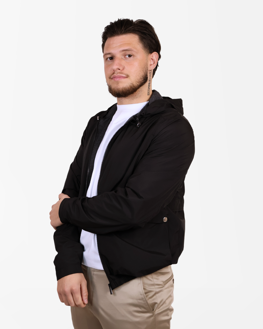 Hooded Summer Jacket Black