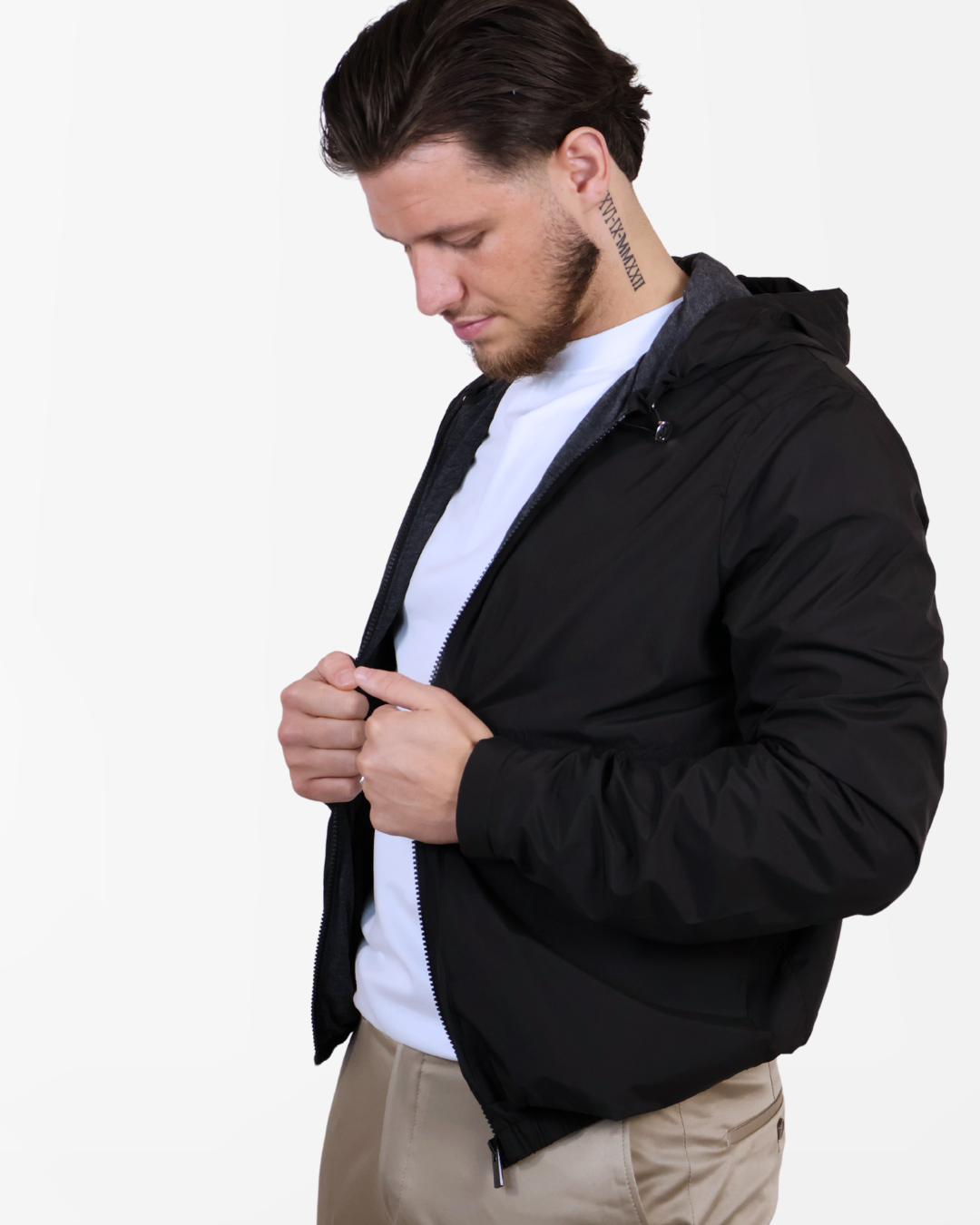 Hooded Summer Jacket Black