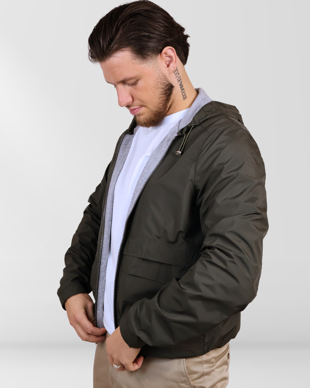 Hooded Summer Jacket Dark Green