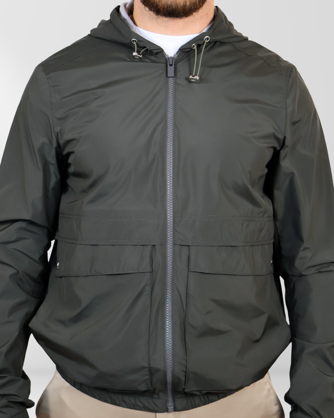 Hooded Summer Jacket Dark Green