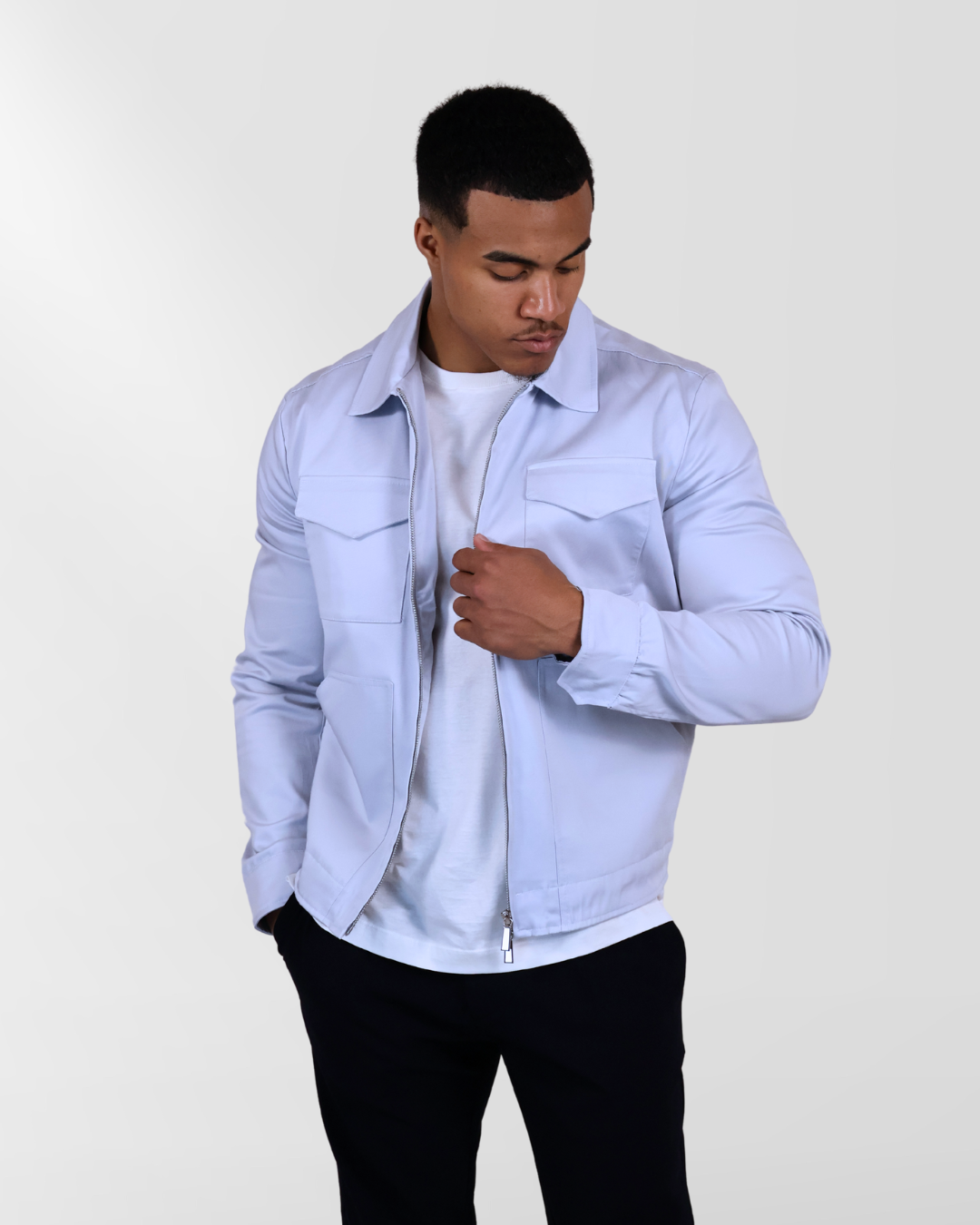 Cargo Jacket Light Blue
