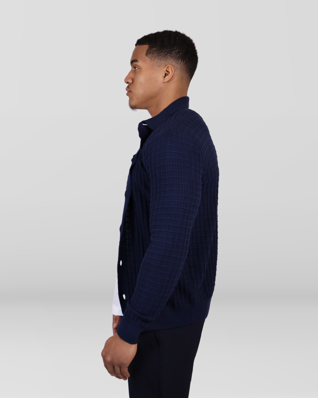 Herenvest met Knoopsluiting Navy