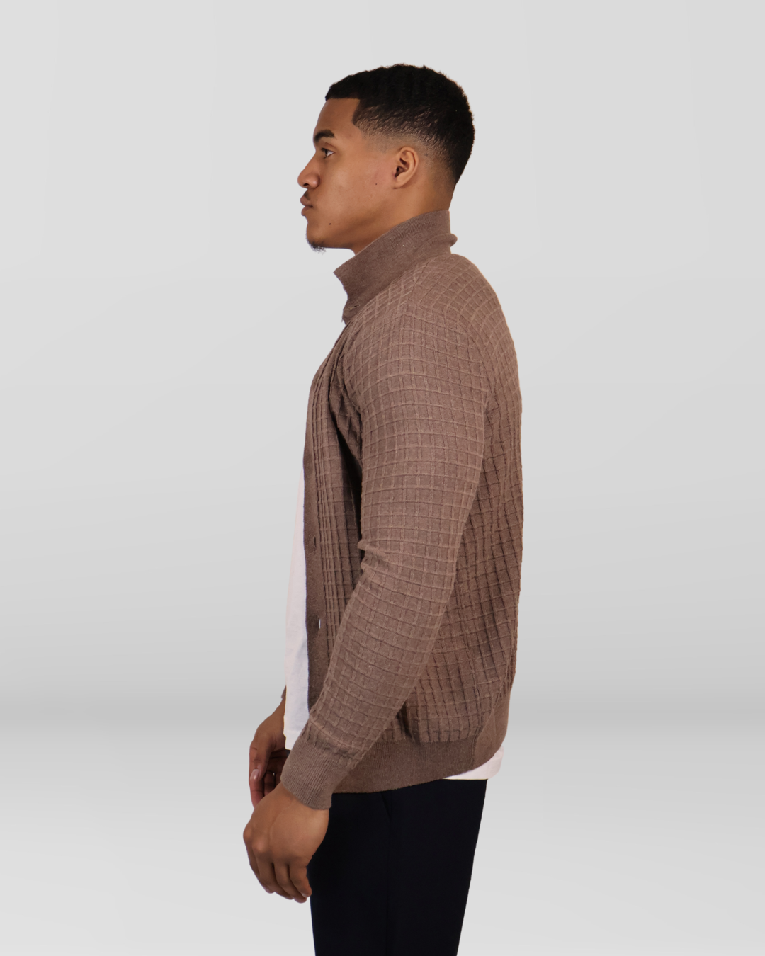 Herenvest met Knoopsluiting Brown