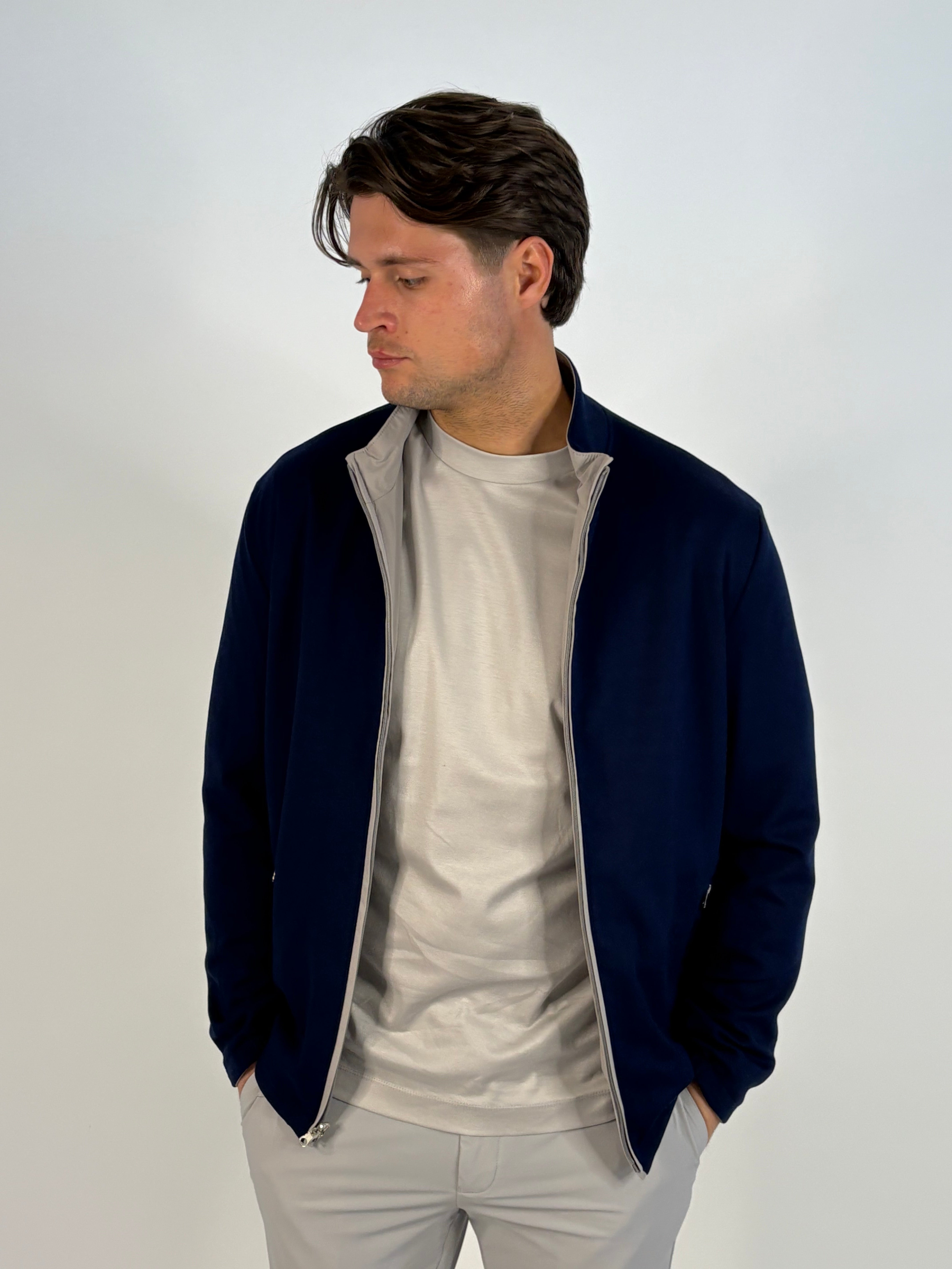 Marfélli Two-Sided Jacket Light Grey/Navy