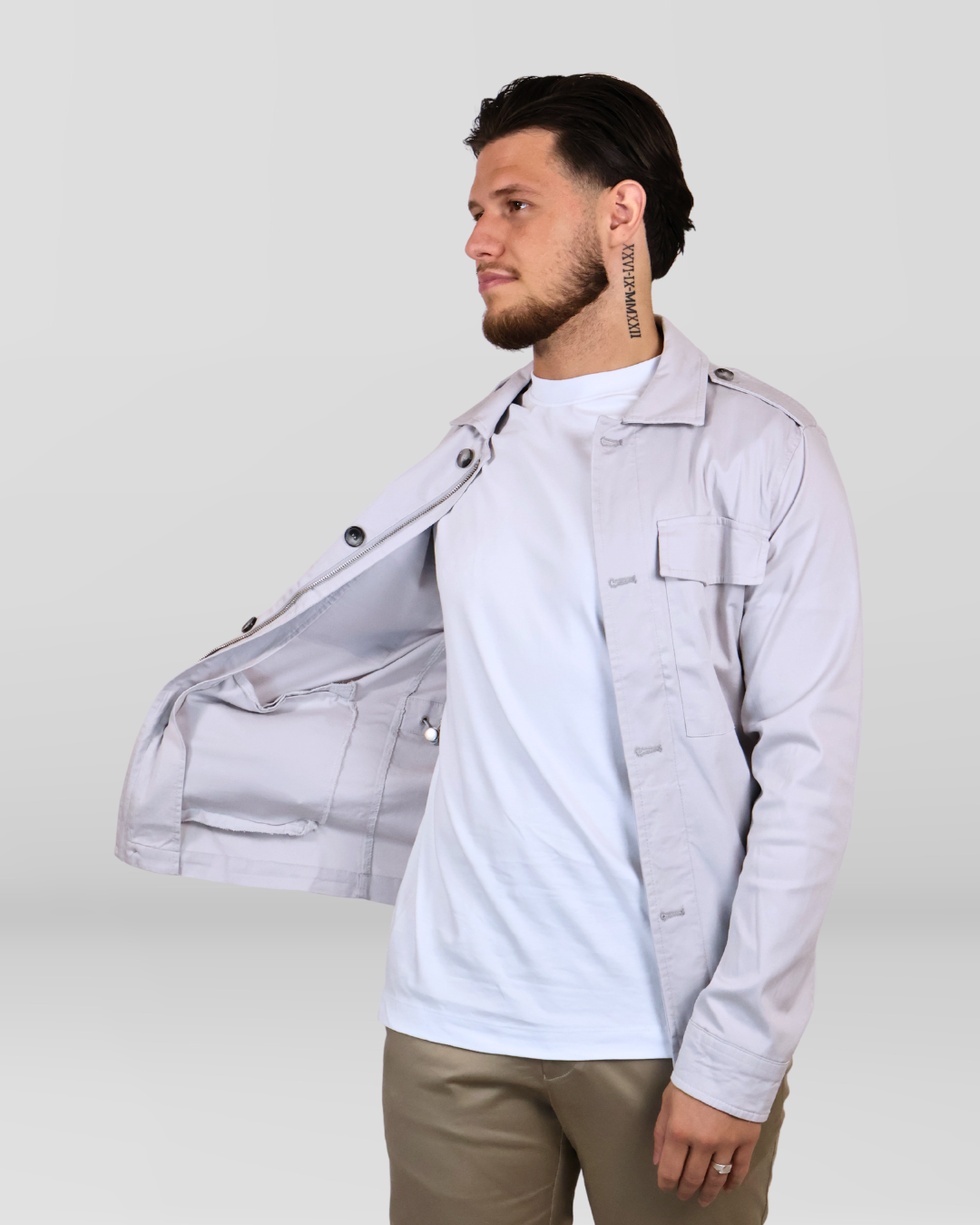 Jack Met Knopen Light Grey