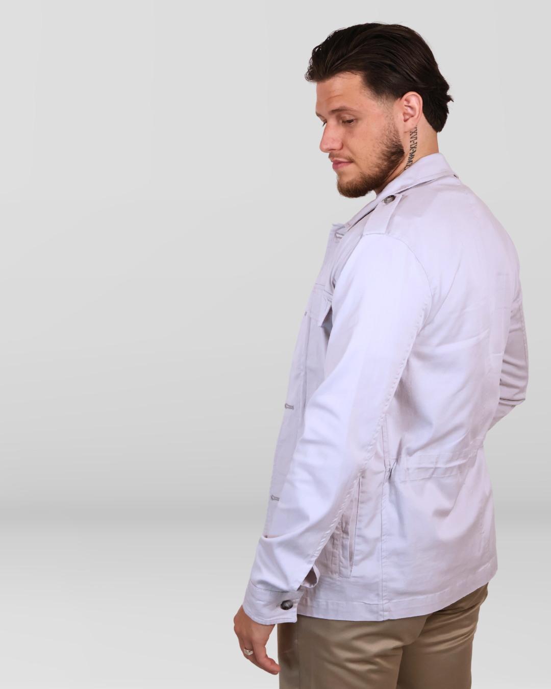 Jack Met Knopen Light Grey