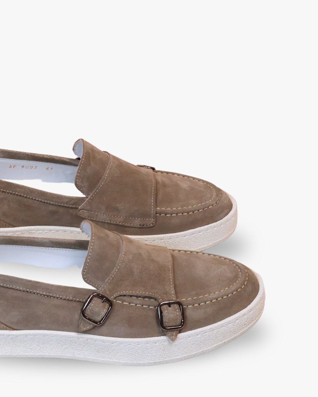 Loafers met Gesp Taupe