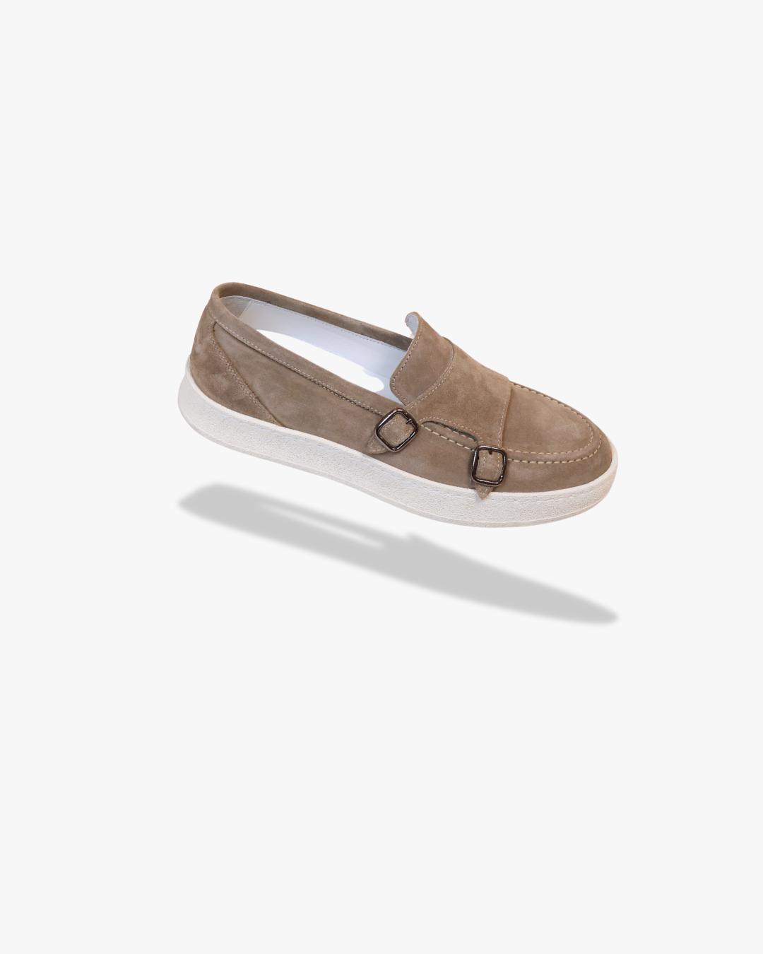 Loafers met Gesp Taupe