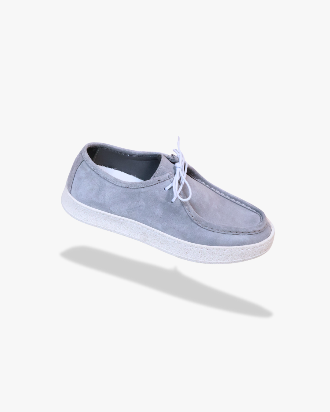 Suede Loafers Met Veters Light Blue