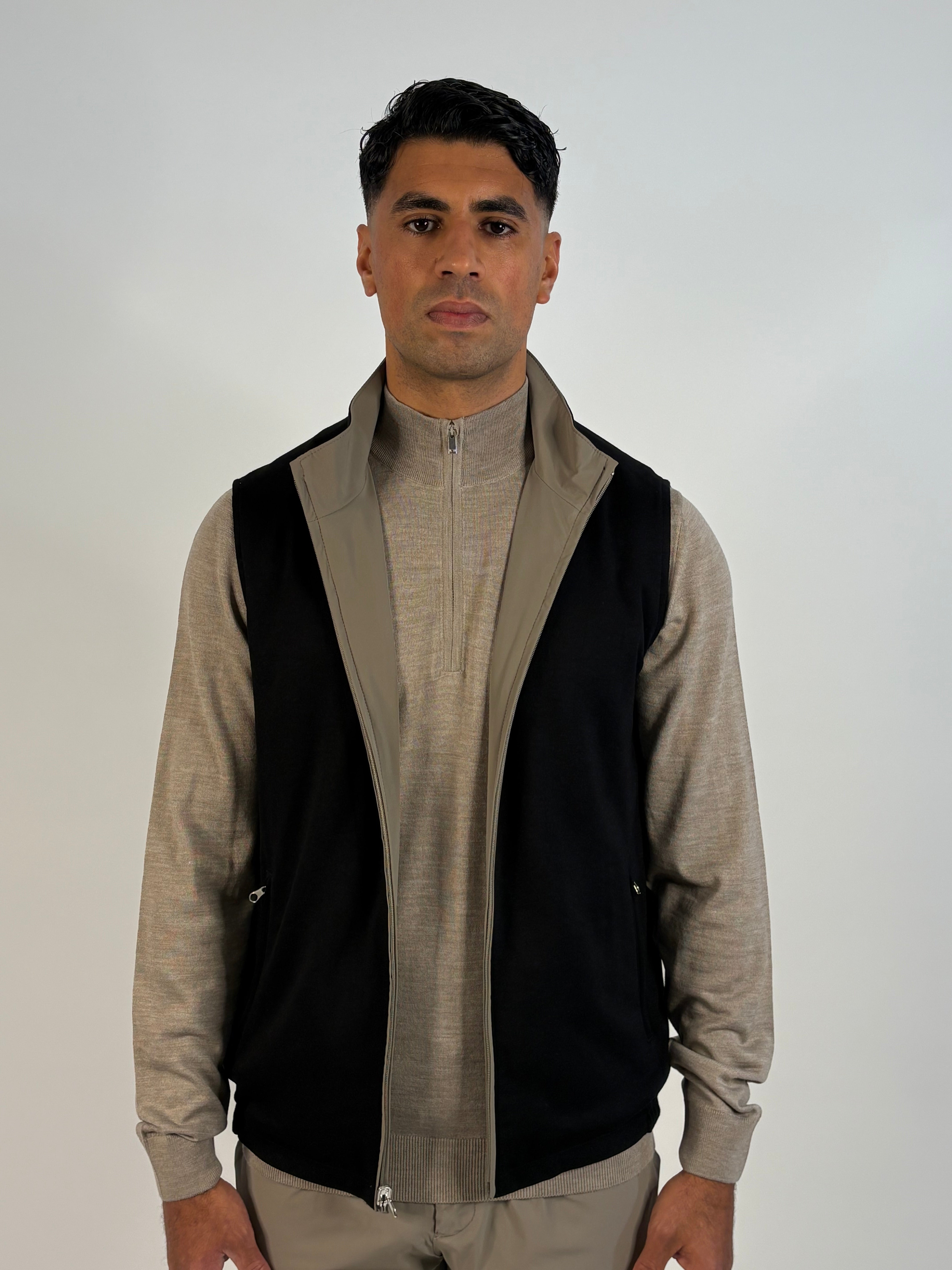Marfélli Two-Sides Gilet Taupe/Black