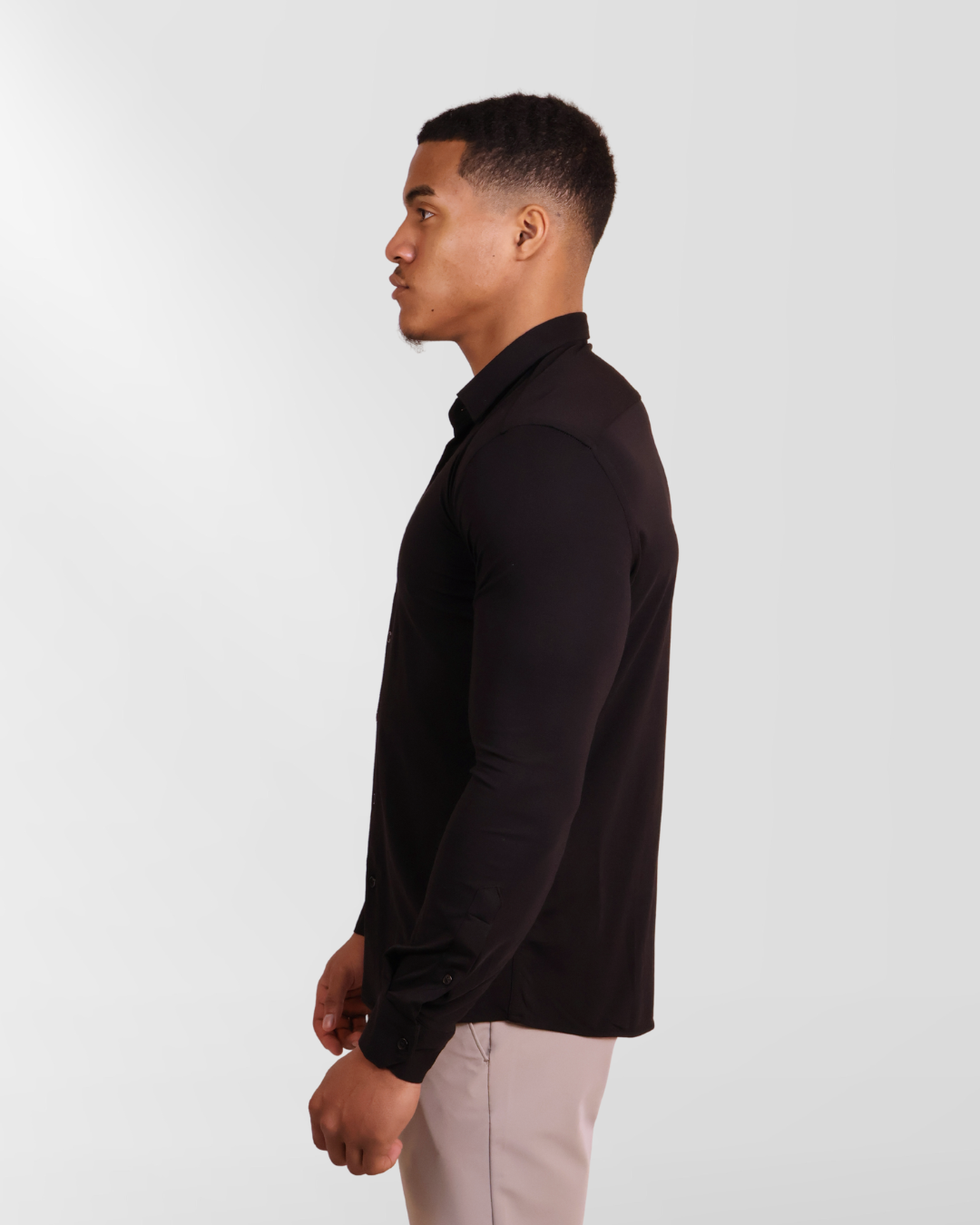 Stretch Overhemd Black