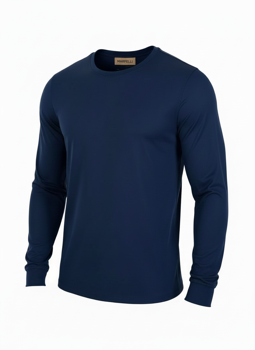 Mercesized Longsleeve Navy Blue