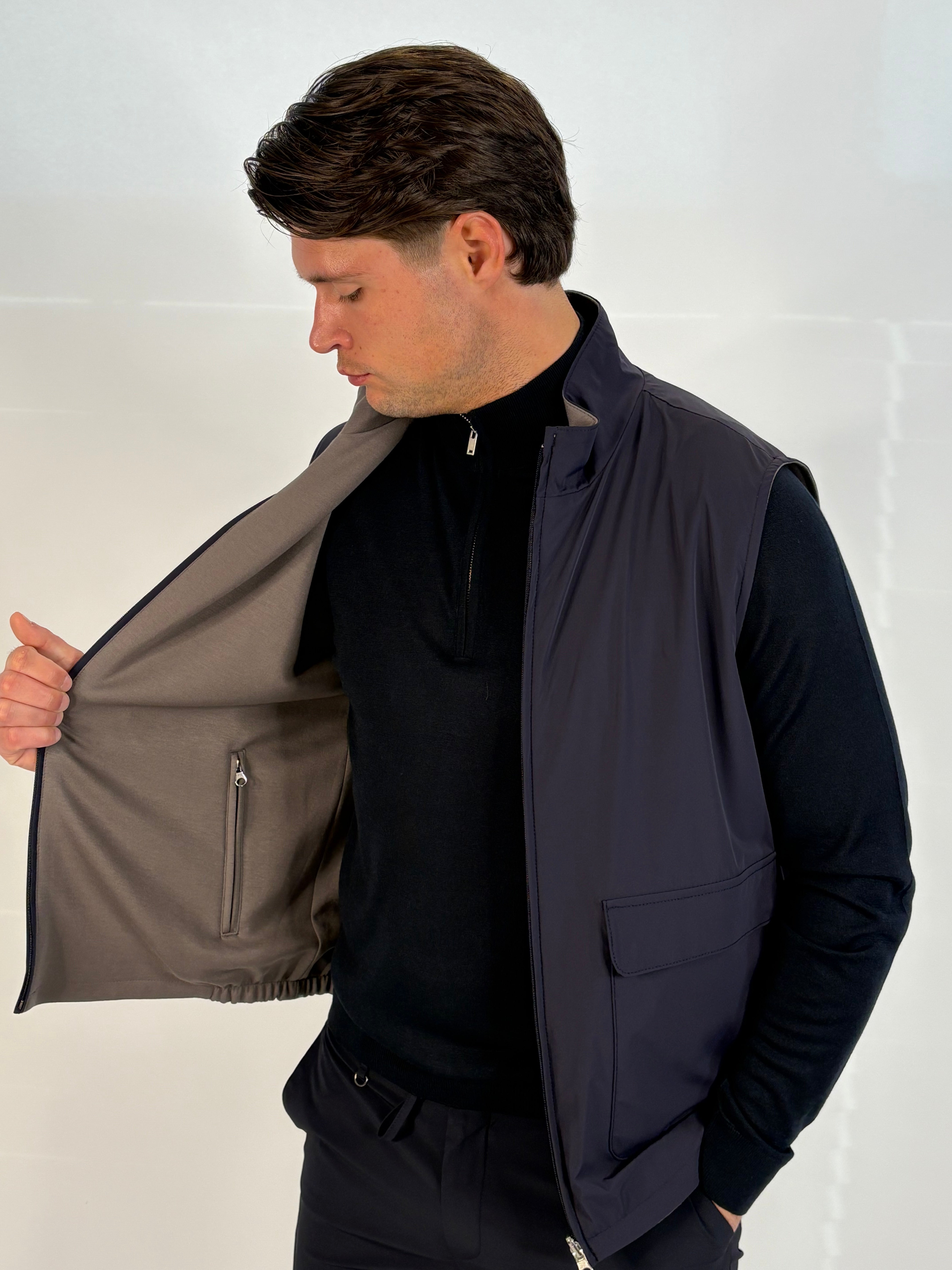 Marfélli Two-Sides Gilet Navy/Gey