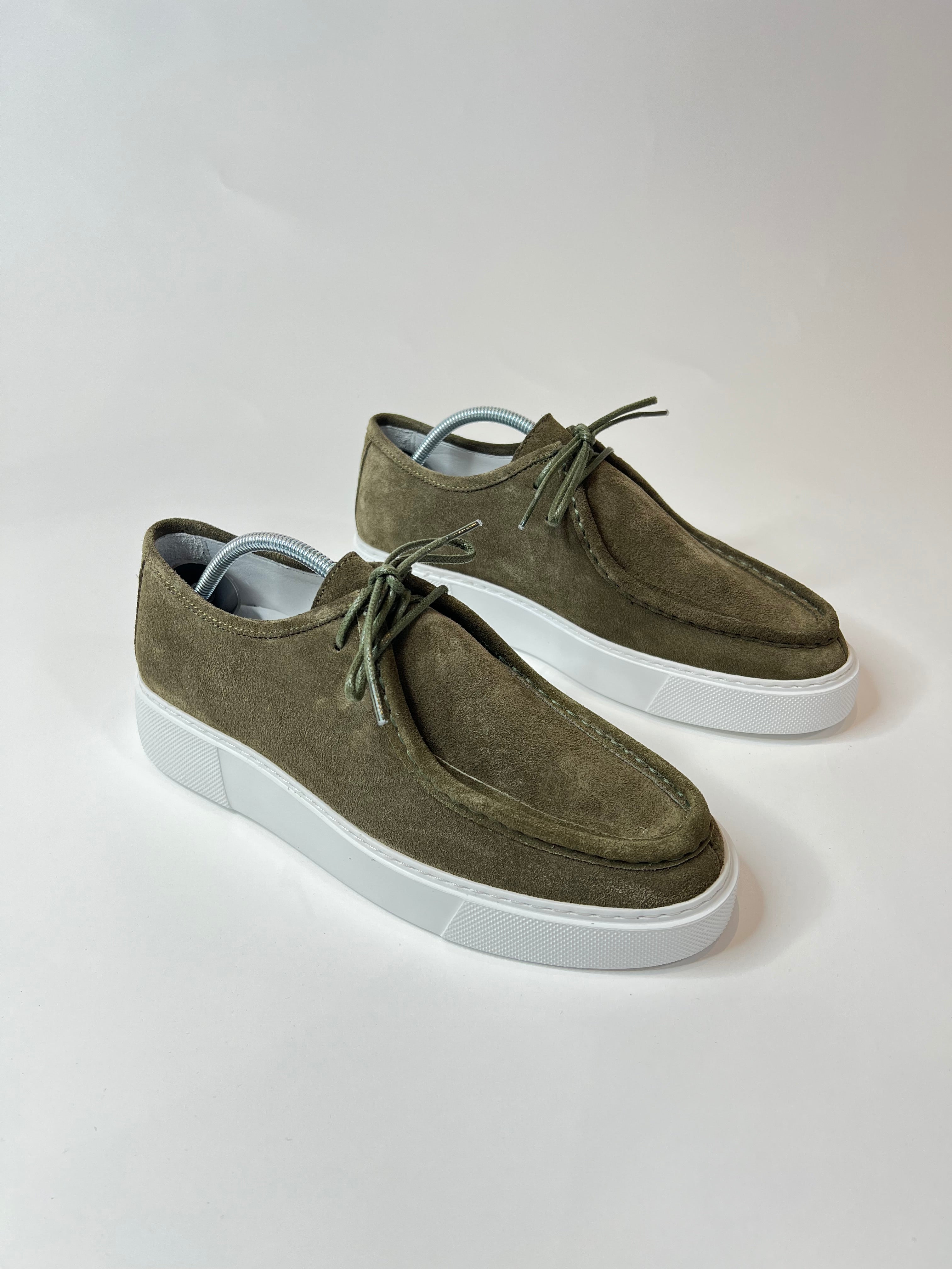 Marfélli Suede Loafers Met Veters Green