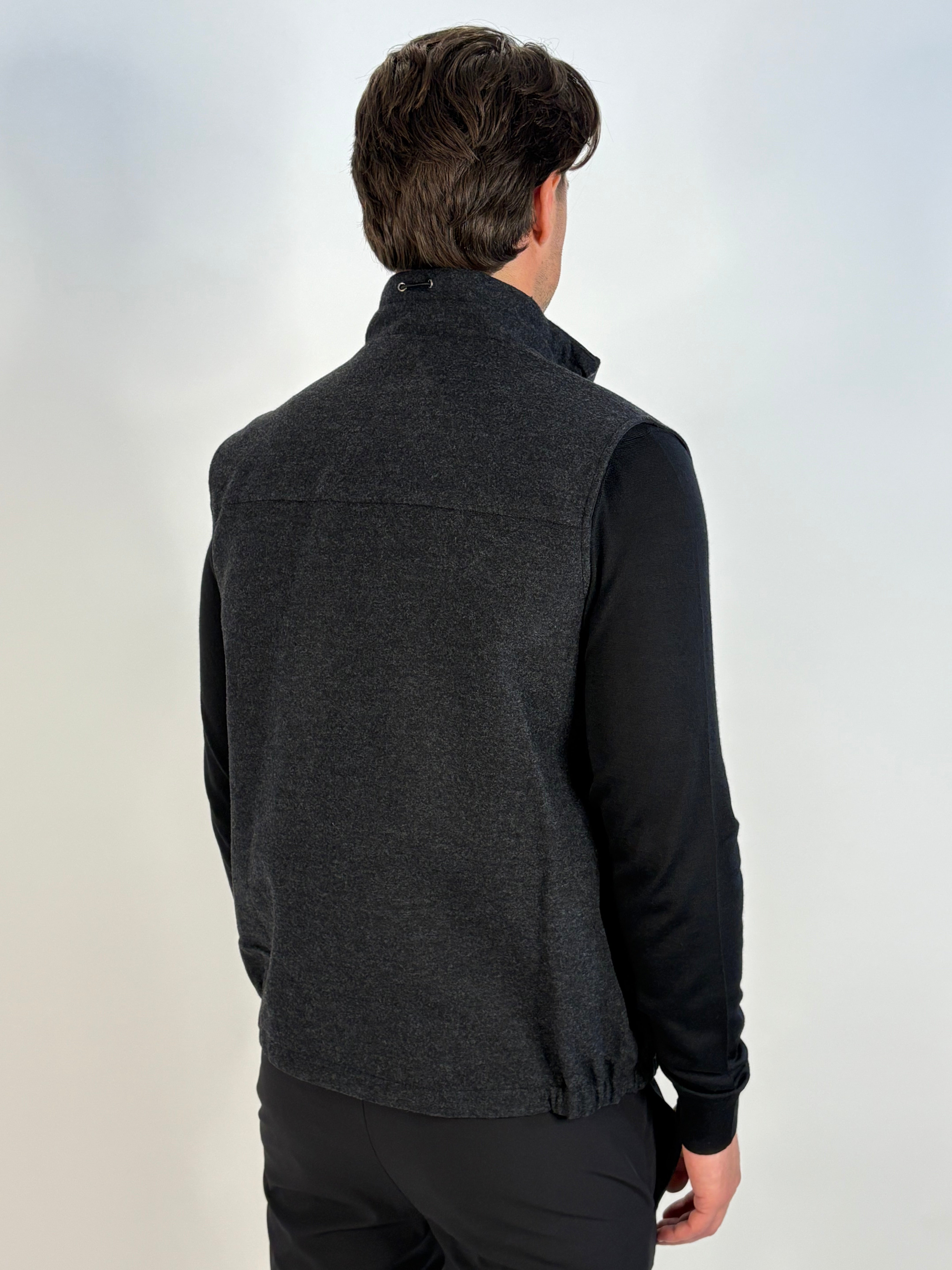 Marfélli Two-Sides Brushed wool Gilet Black