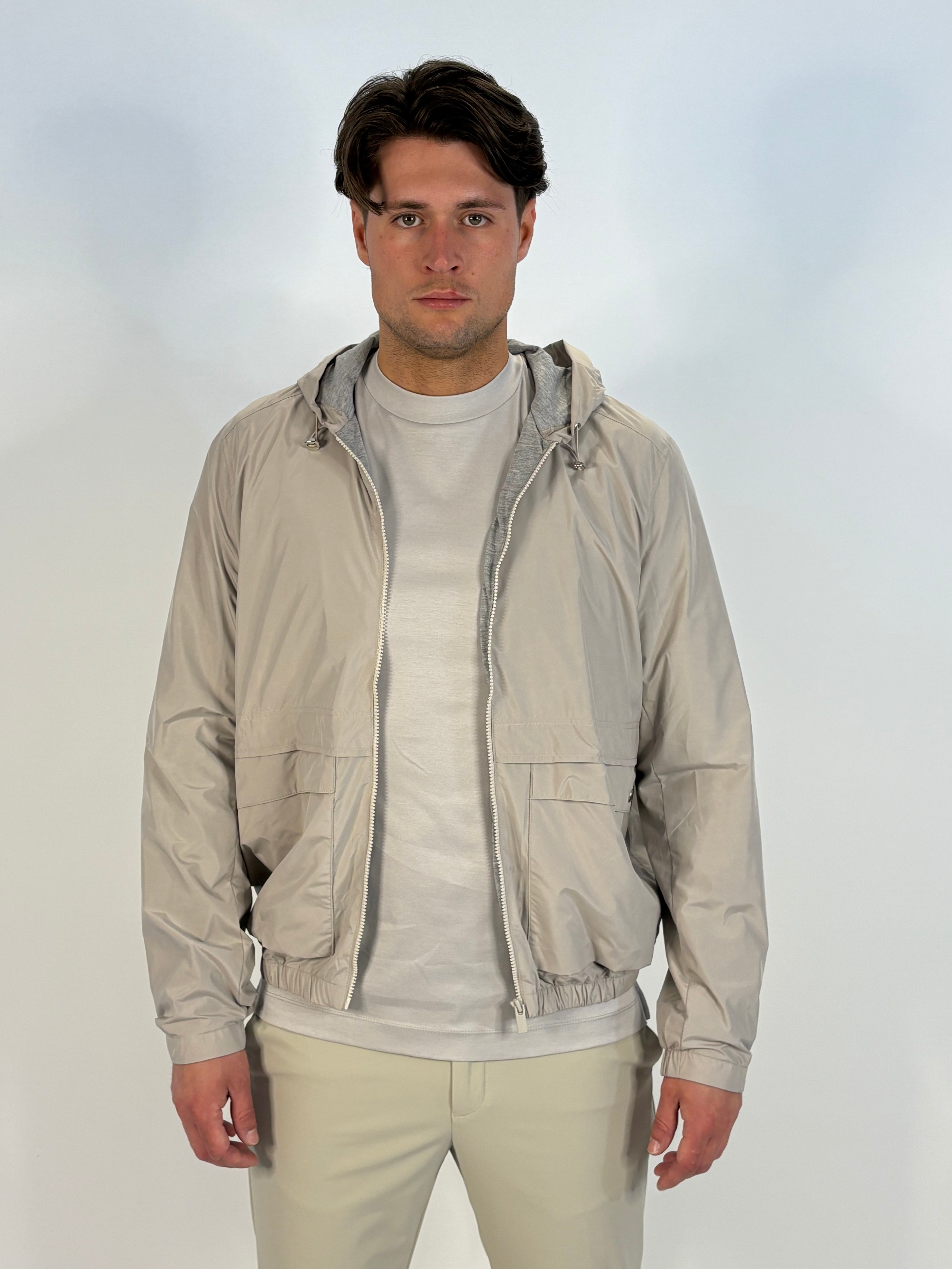 Marfélli Hooded Summer Jacket Greige
