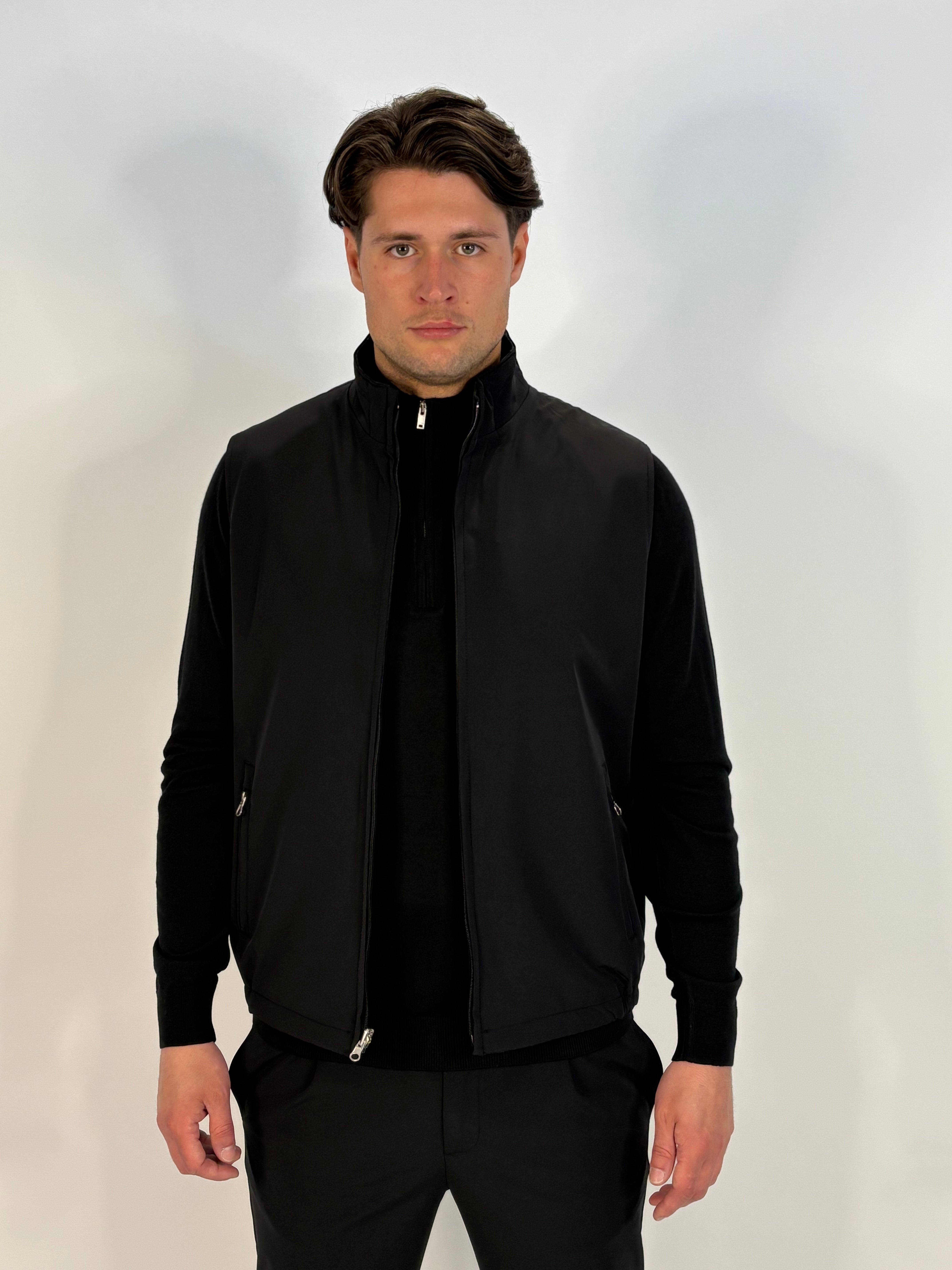 Marfélli Two-Sides Brushed wool Gilet Black