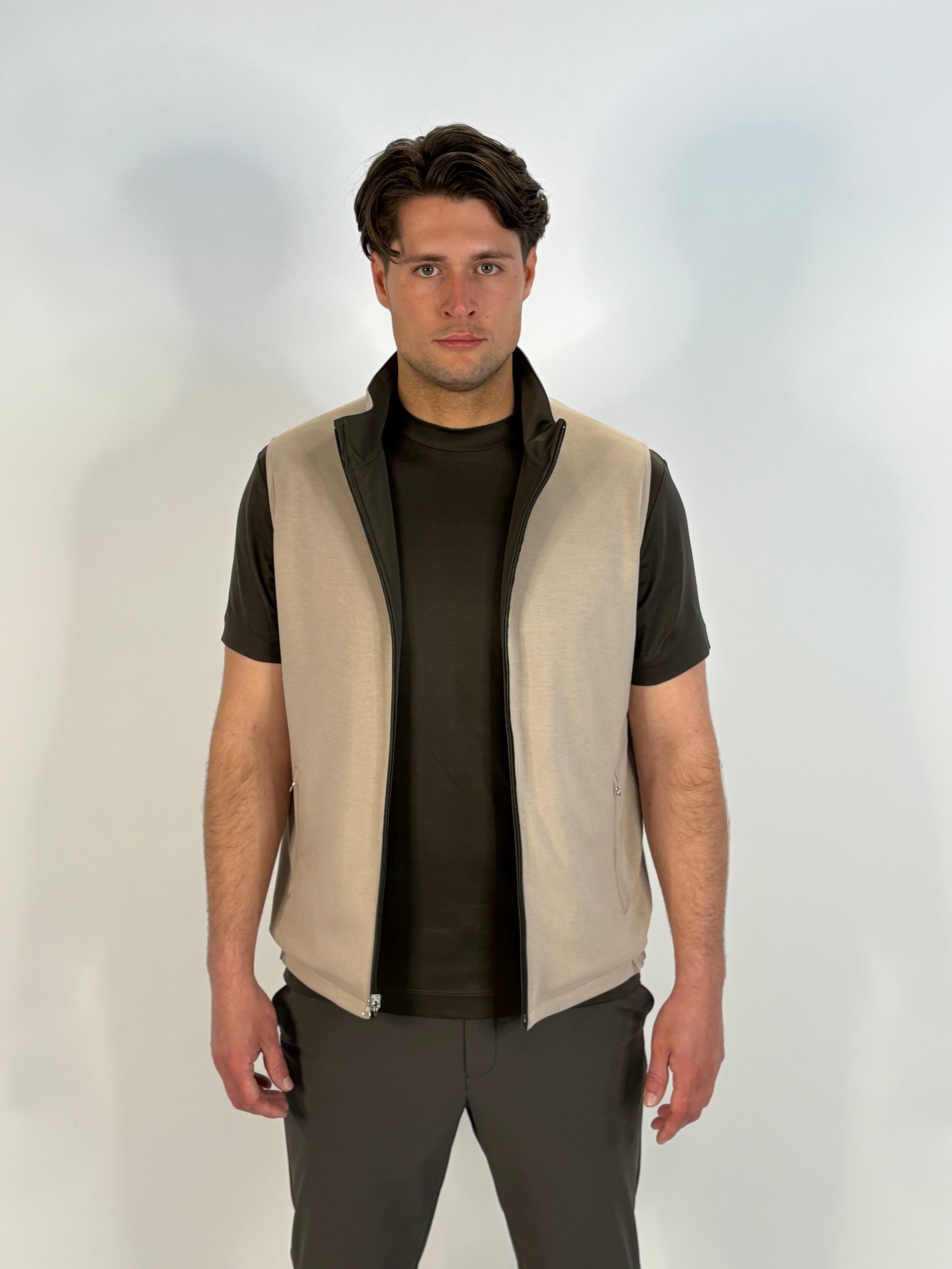 Marfélli Two-Sided Gilet Khaki/Beige