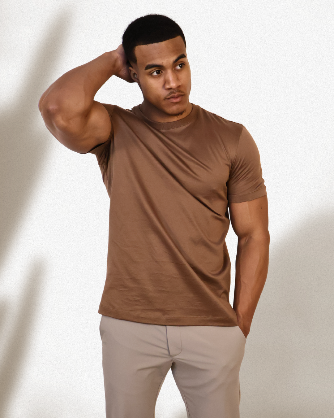 Mercesized T-Shirt Brown