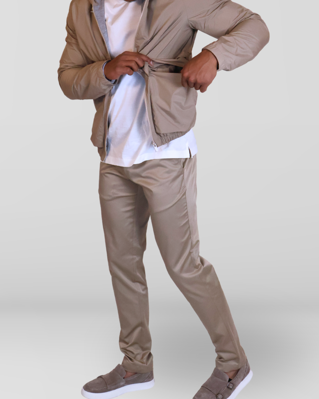 Hooded Summer Jacket Beige