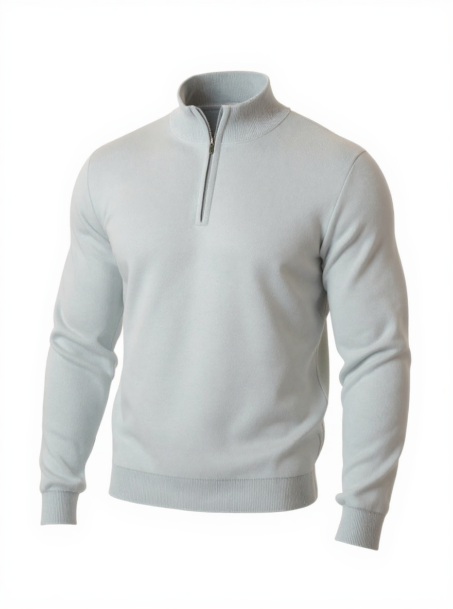 Half-Zip Sweater White