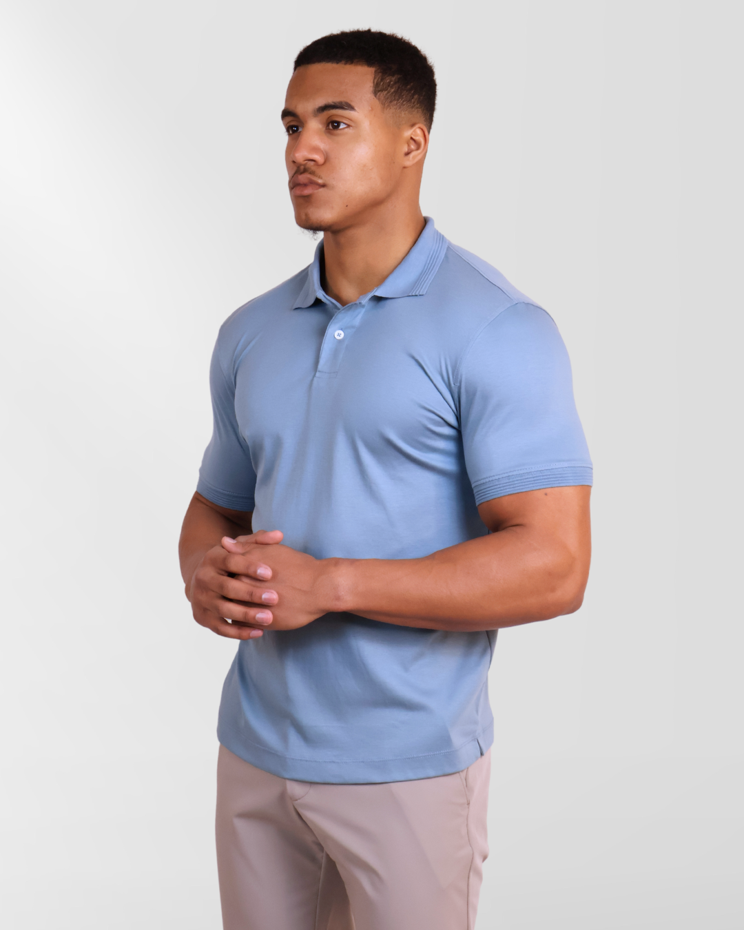 Mercesized Poloshirt blue