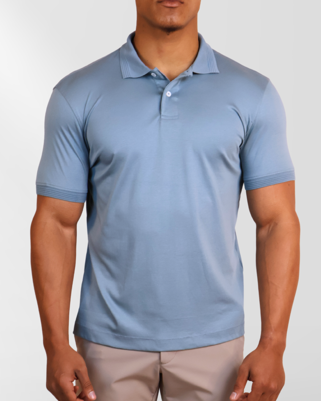 Mercesized Poloshirt blue