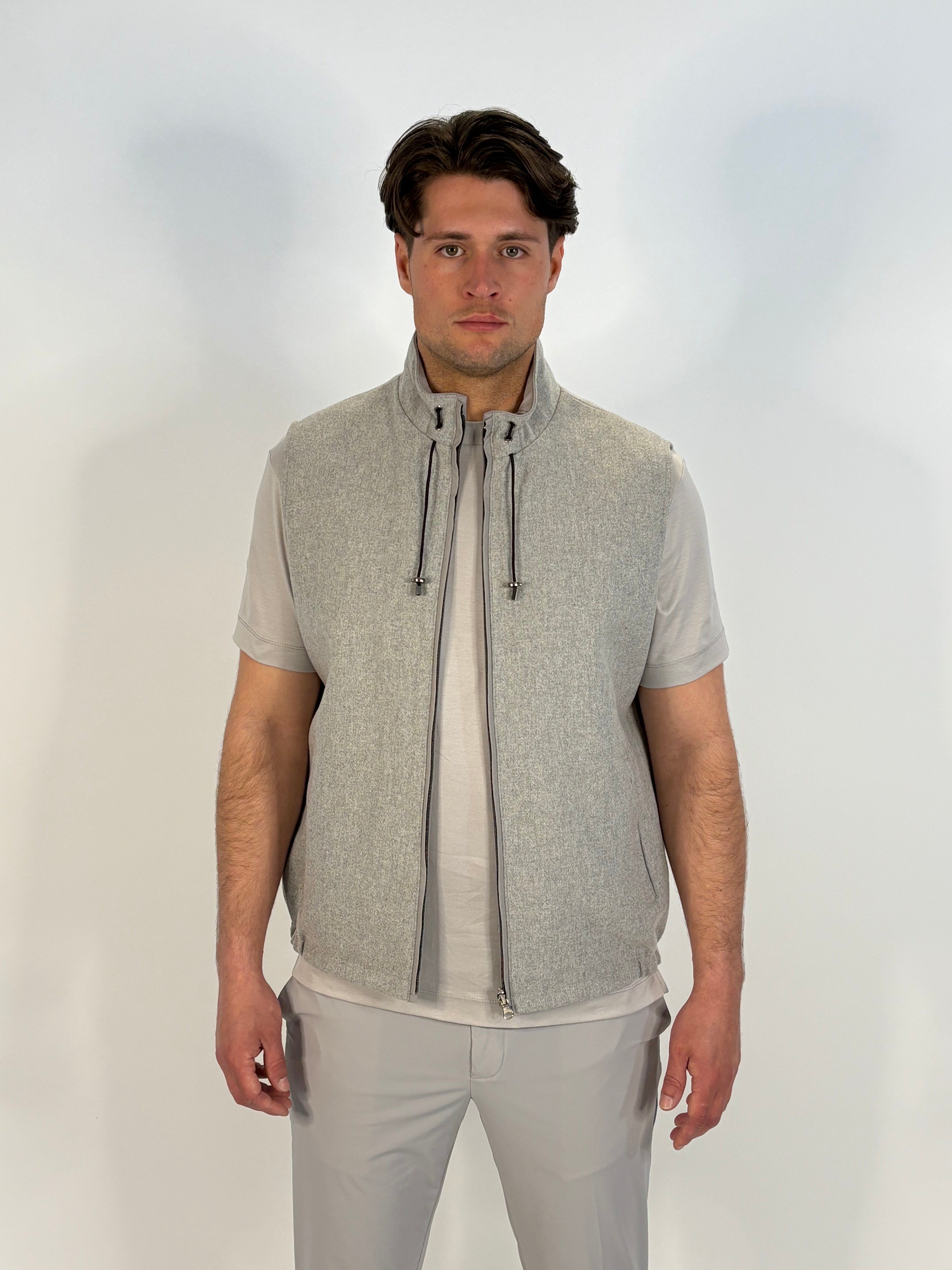 Marfélli Two-Sides Brushed wool Gilet Grey