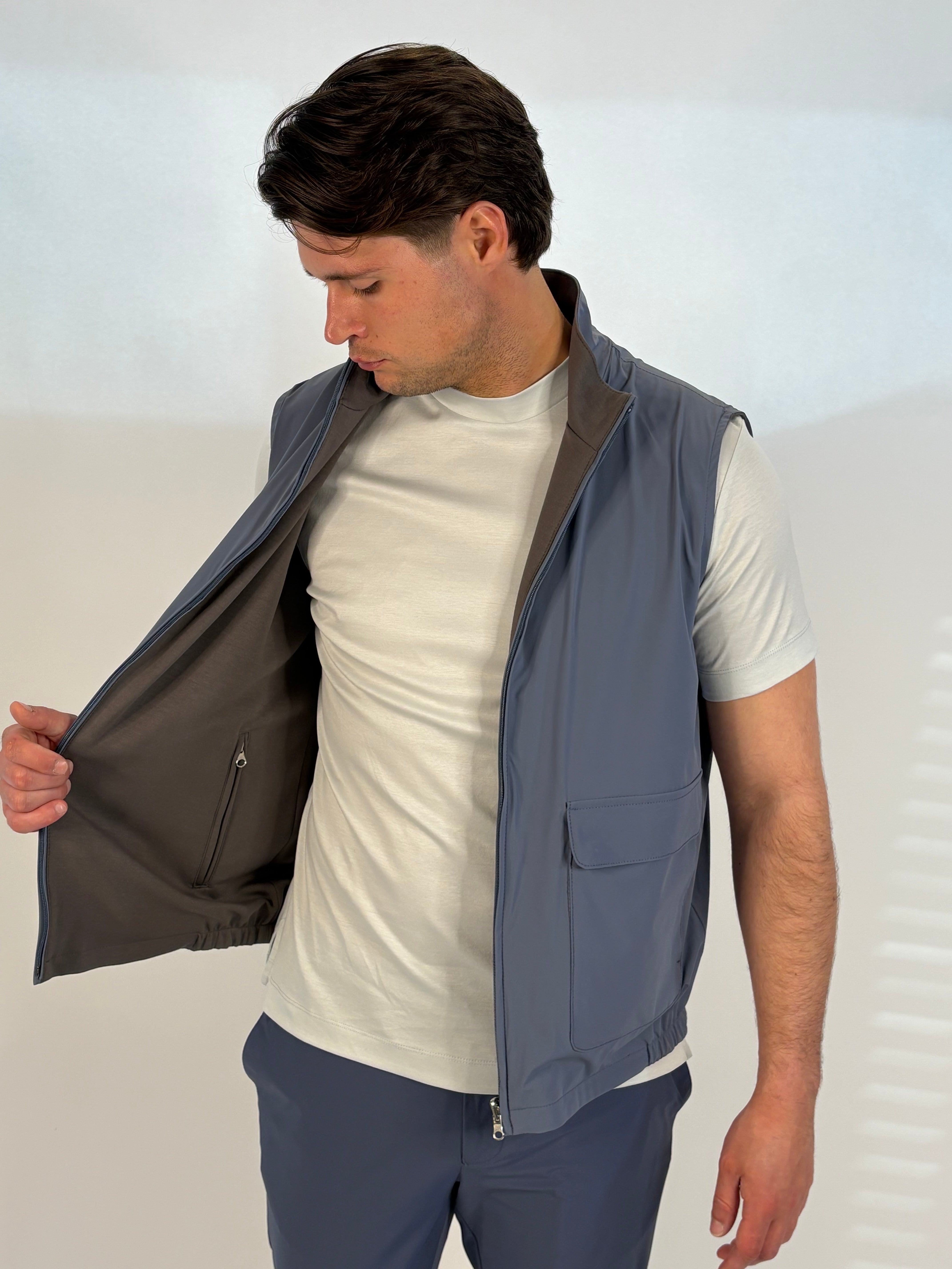 Marfélli Two-Sides Gilet Indigo/Grey