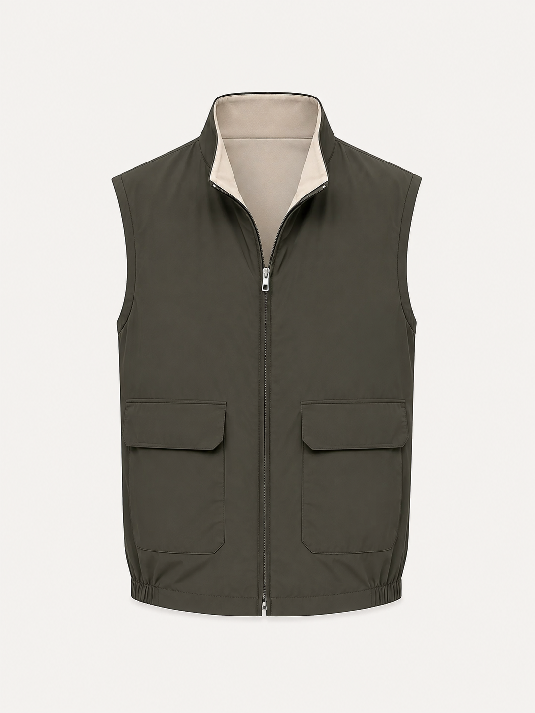 Marfélli Two-Sided Gilet Khaki/Beige