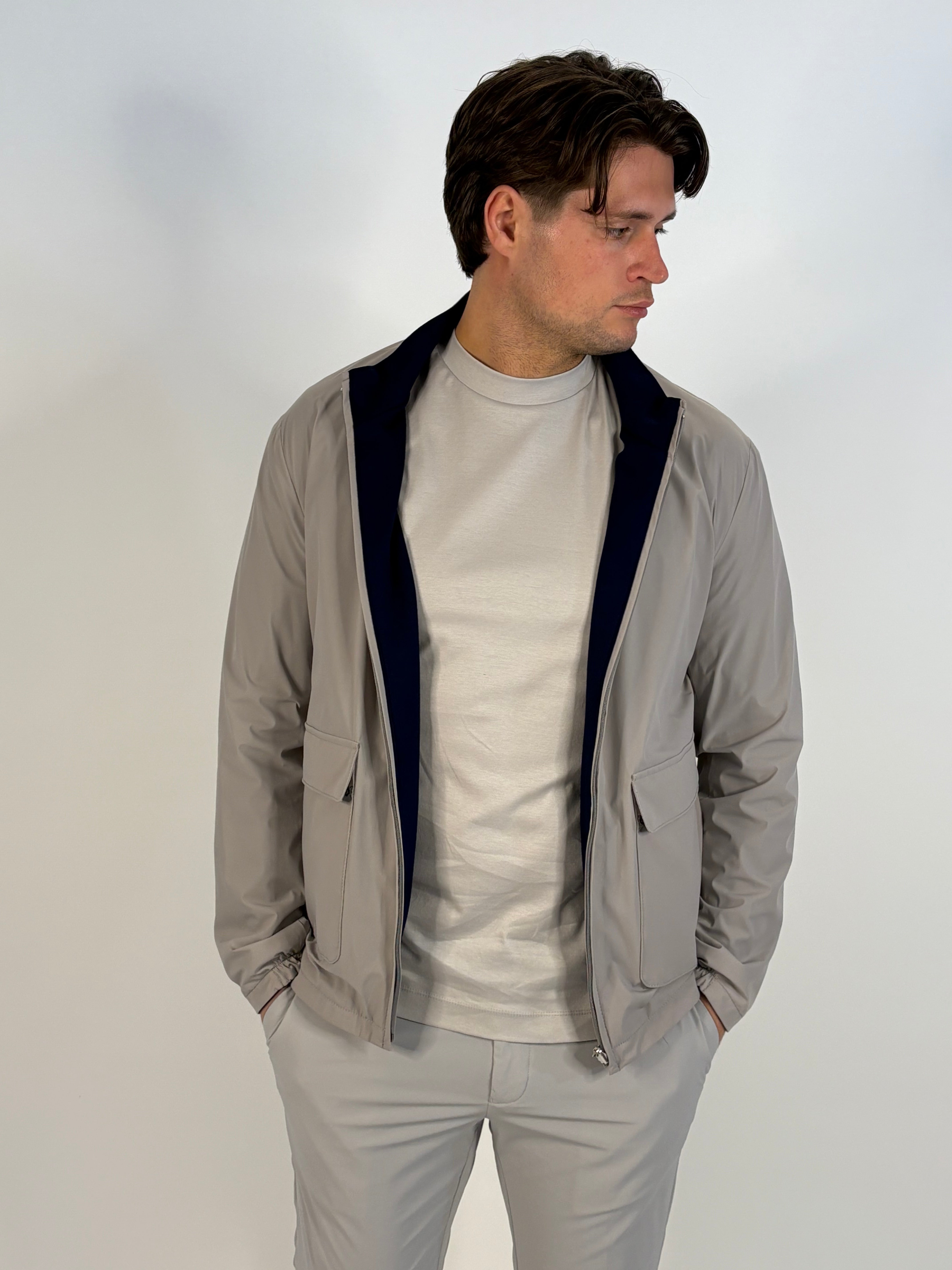 Marfélli Two-Sided Jacket Light Grey/Navy