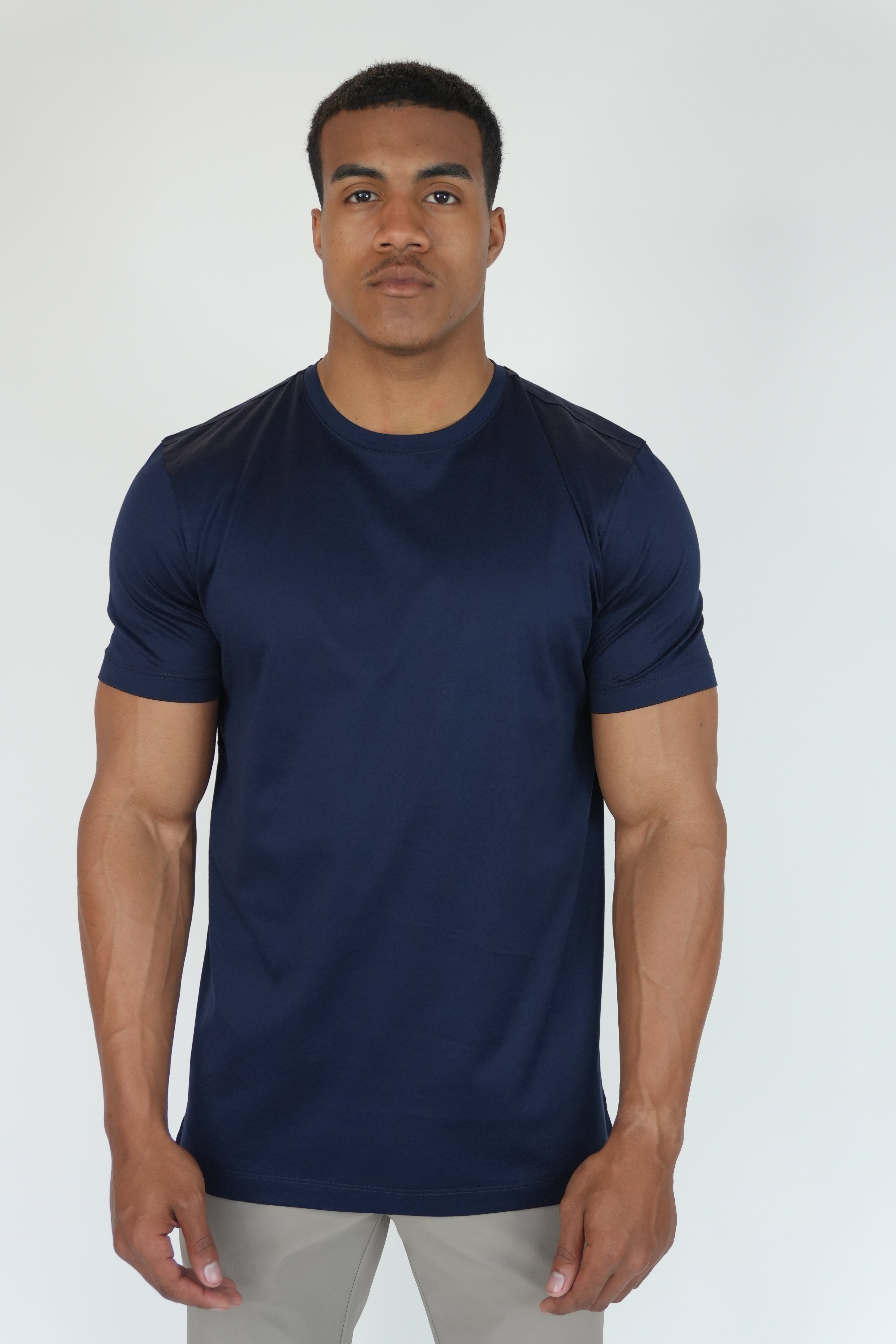 Mercesized T-Shirt Navy Blue