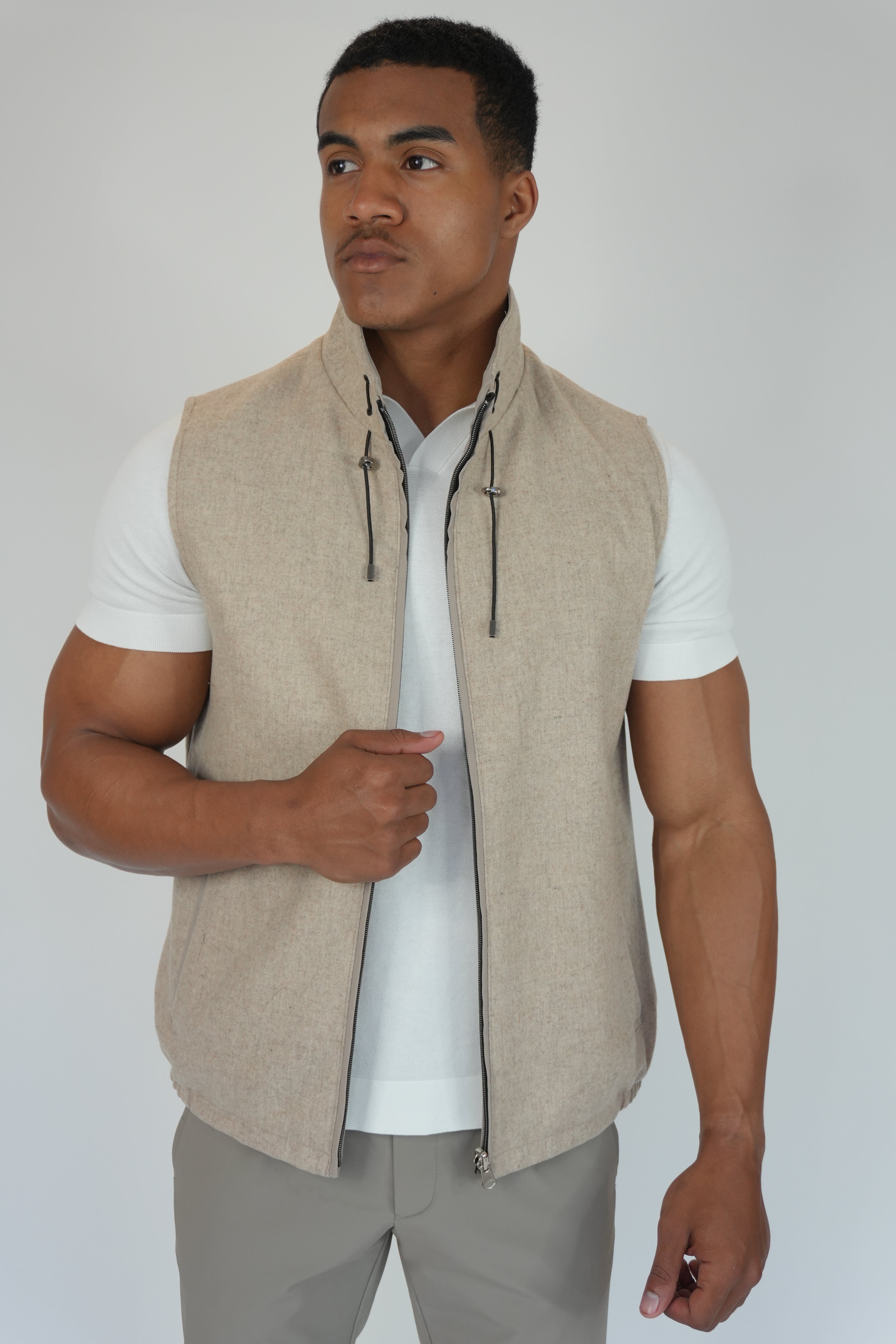 Dubbelzijdige Bodywarmer Beige