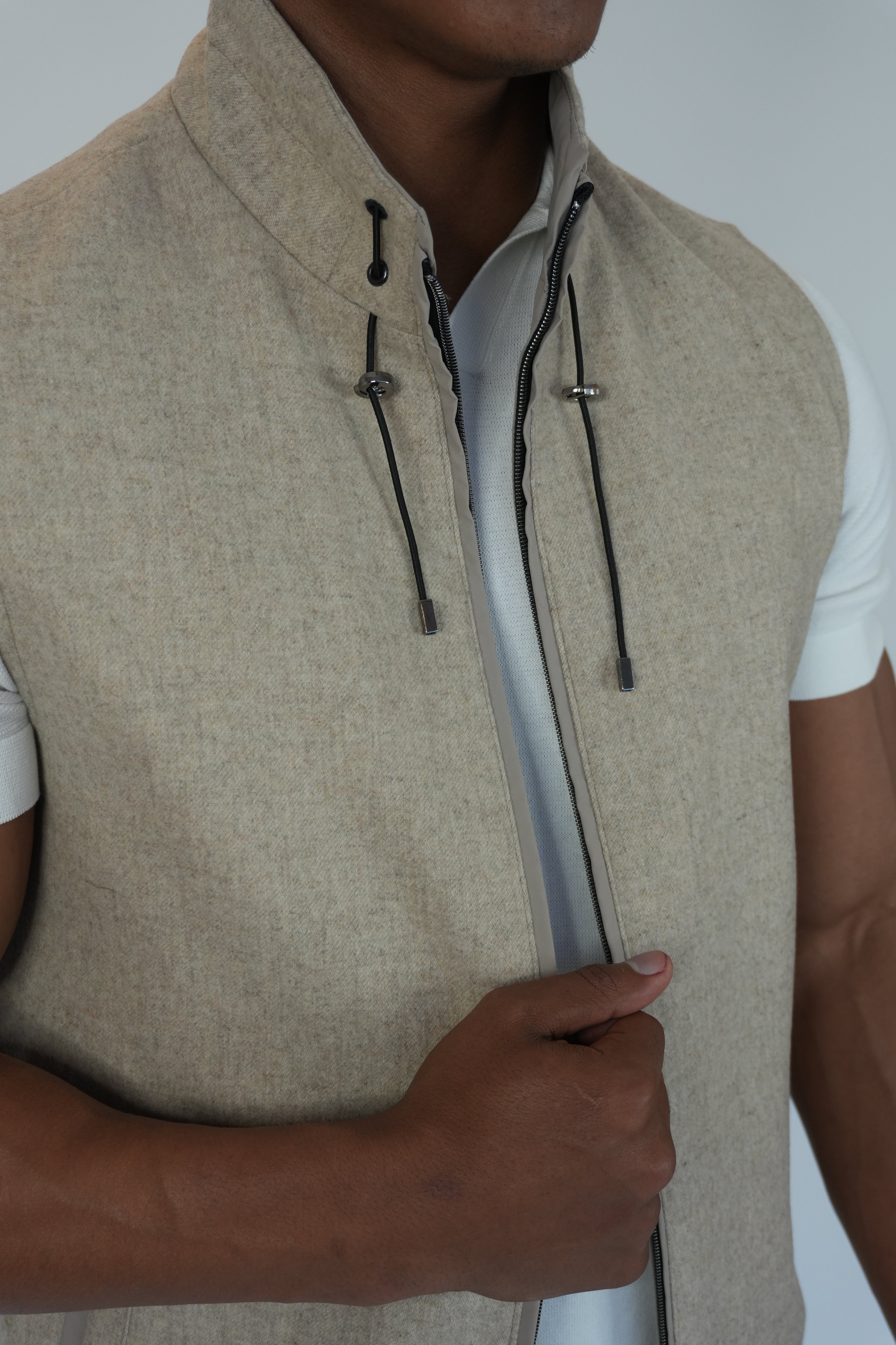 Dubbelzijdige Bodywarmer Beige