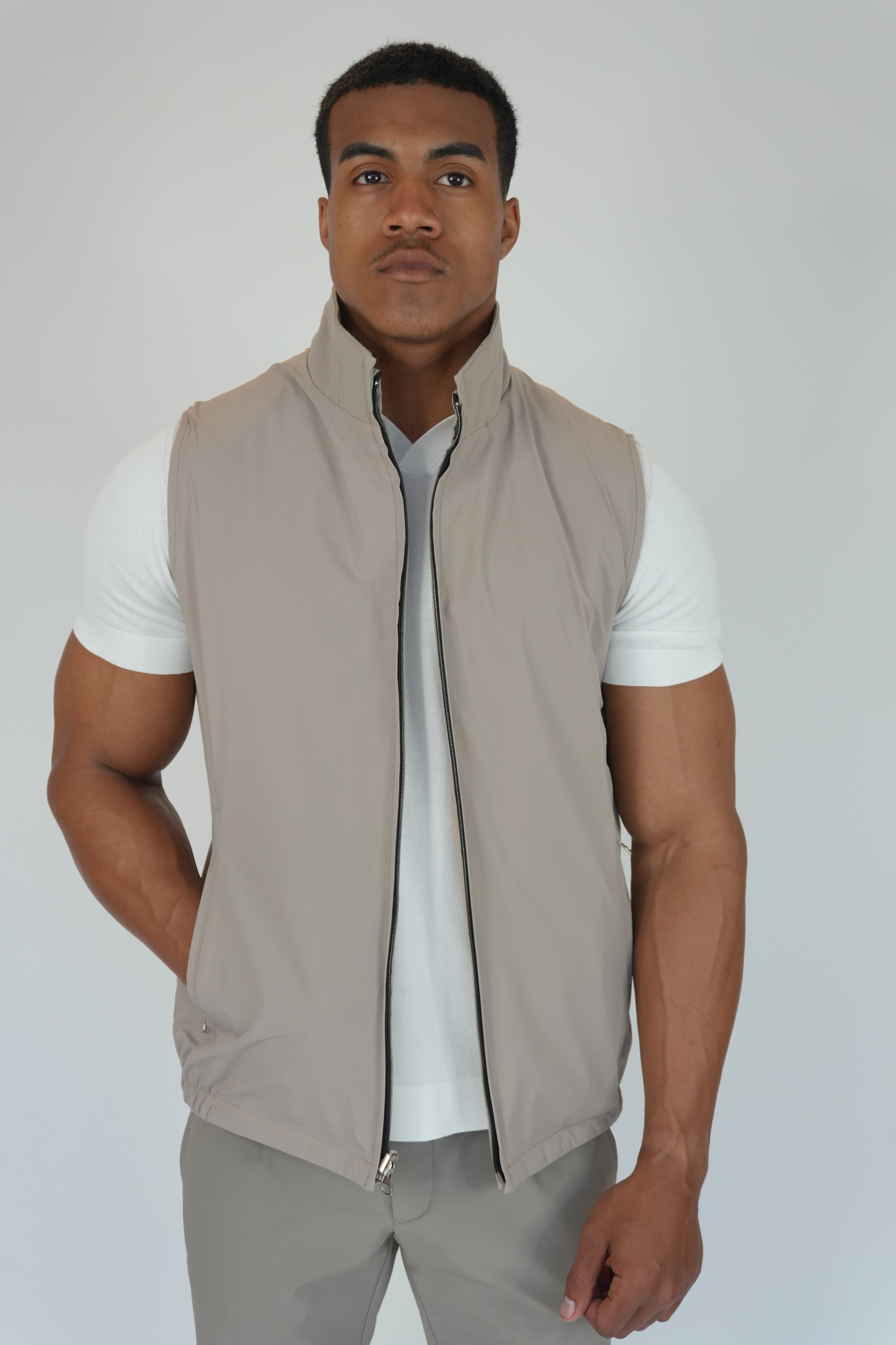 Dubbelzijdige Bodywarmer Beige