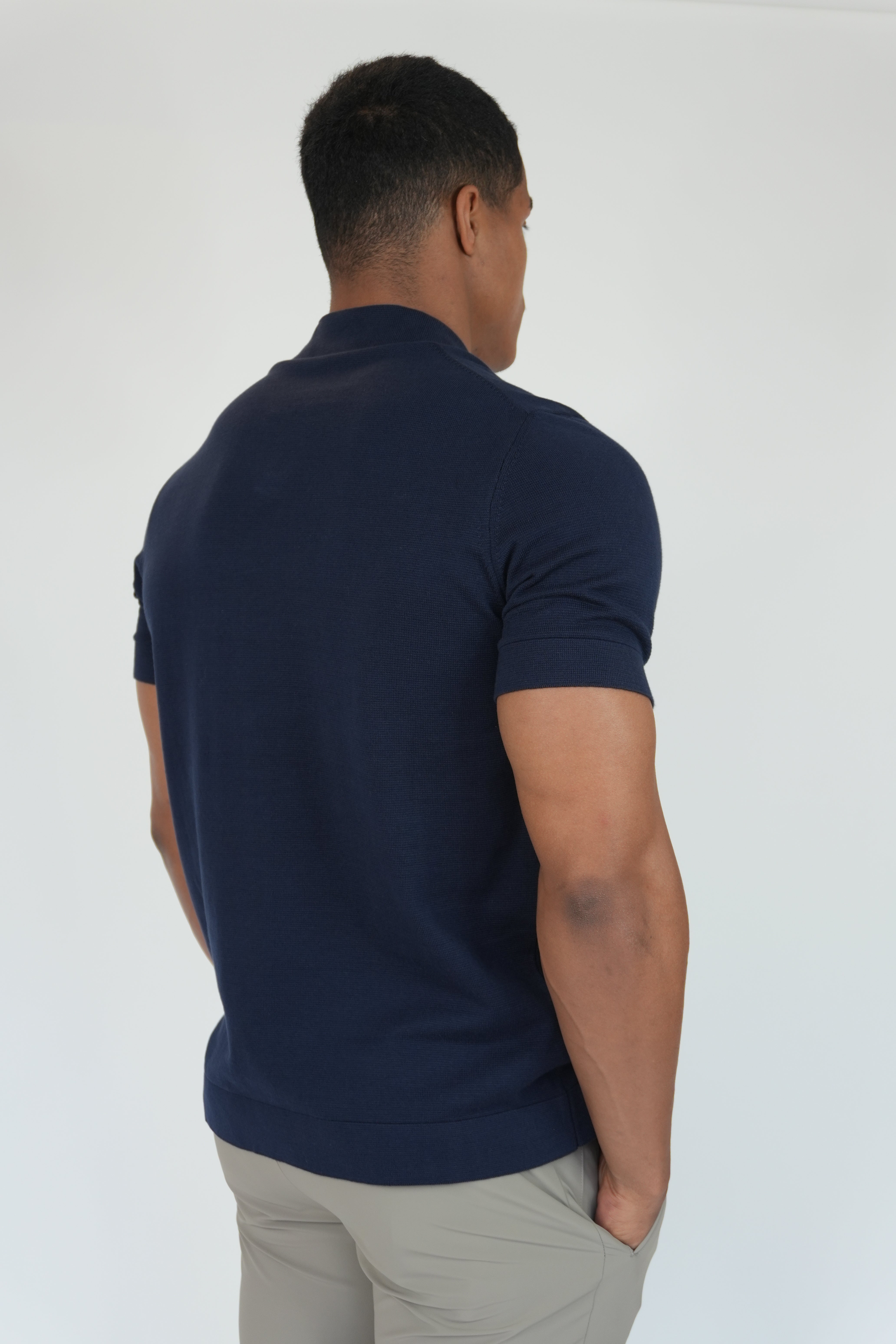 Elan Knit Polo Navy Blue