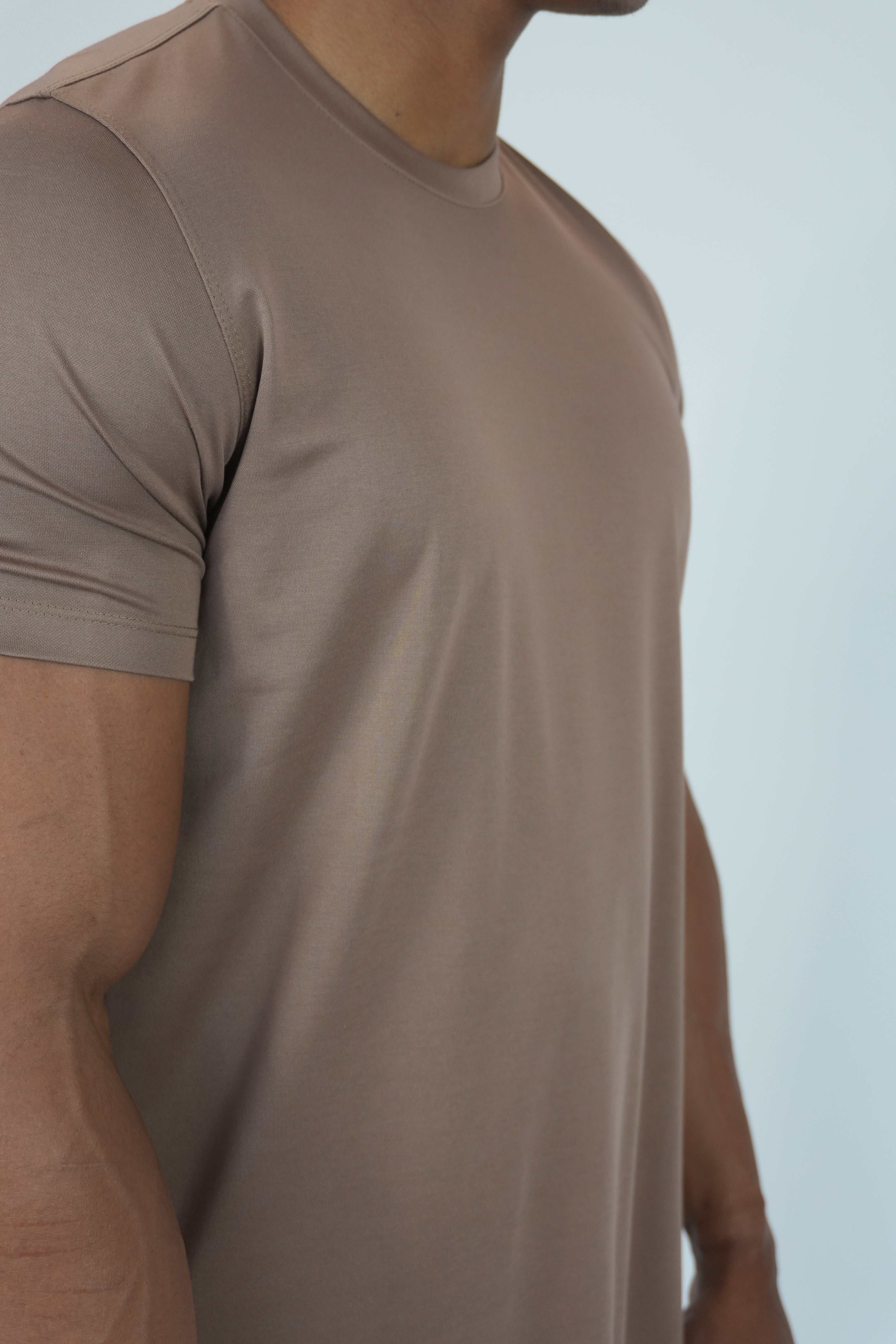 Mercesized T-Shirt Taupe
