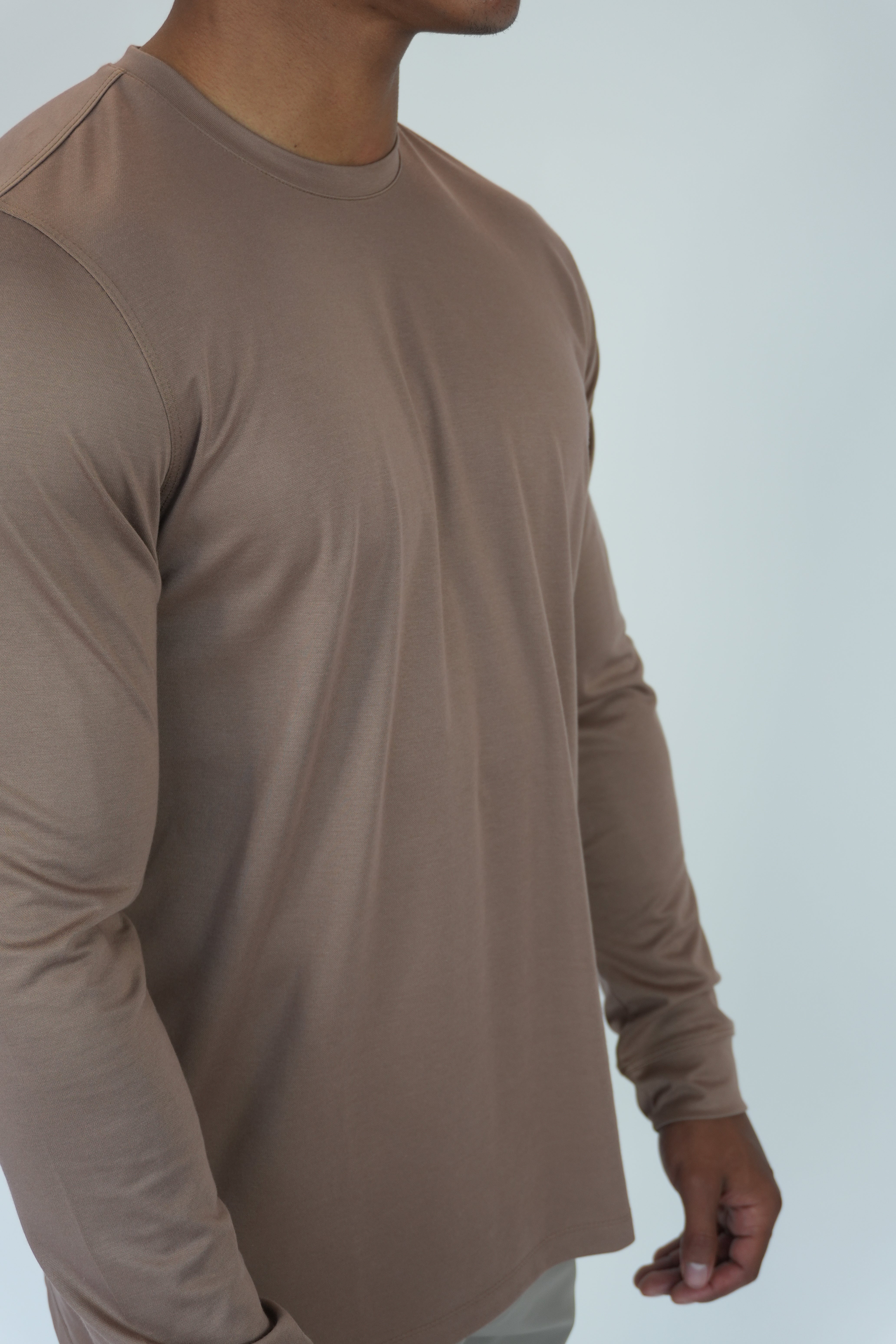Mercesized Longsleeve Taupe