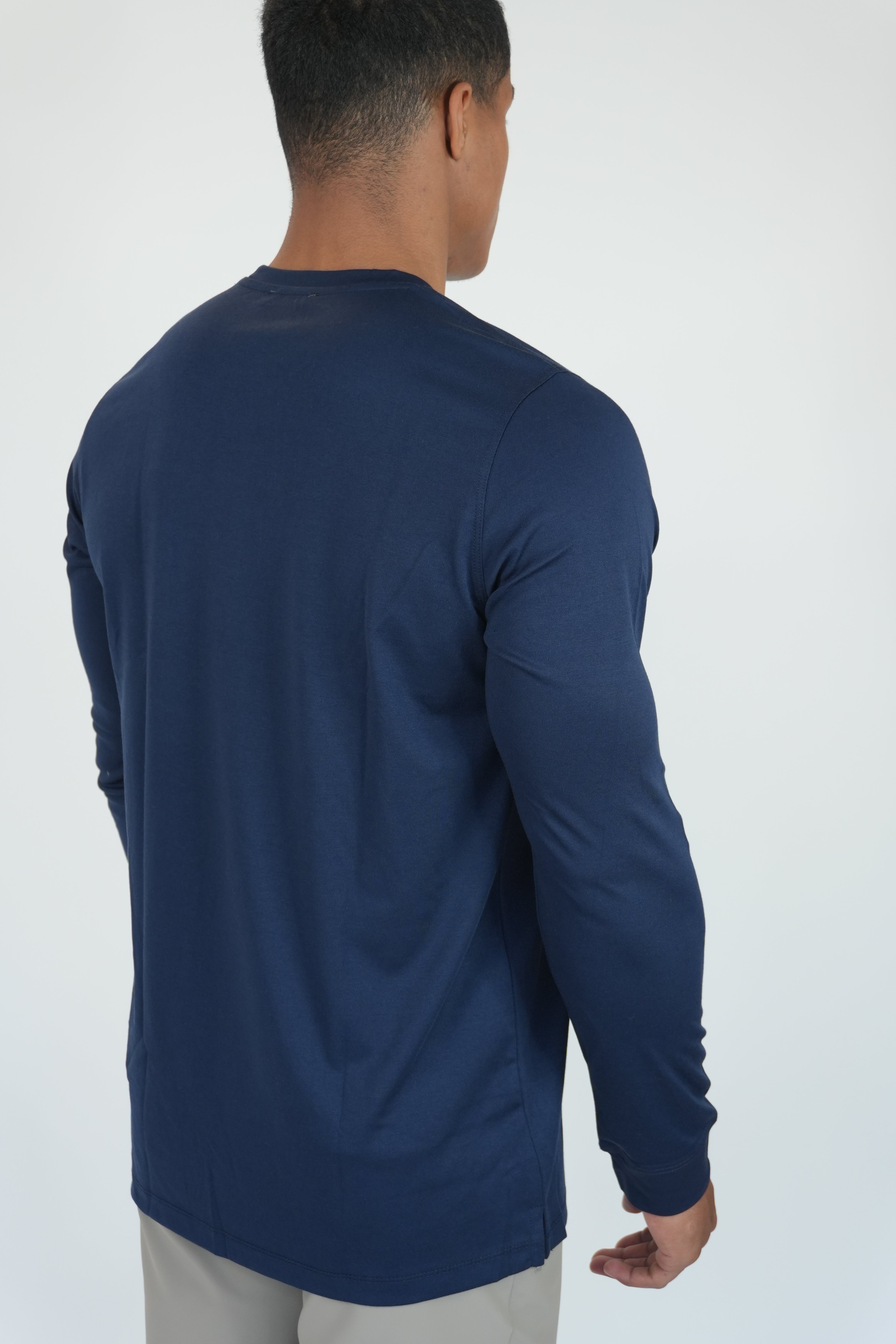 Mercesized Longsleeve Navy Blue