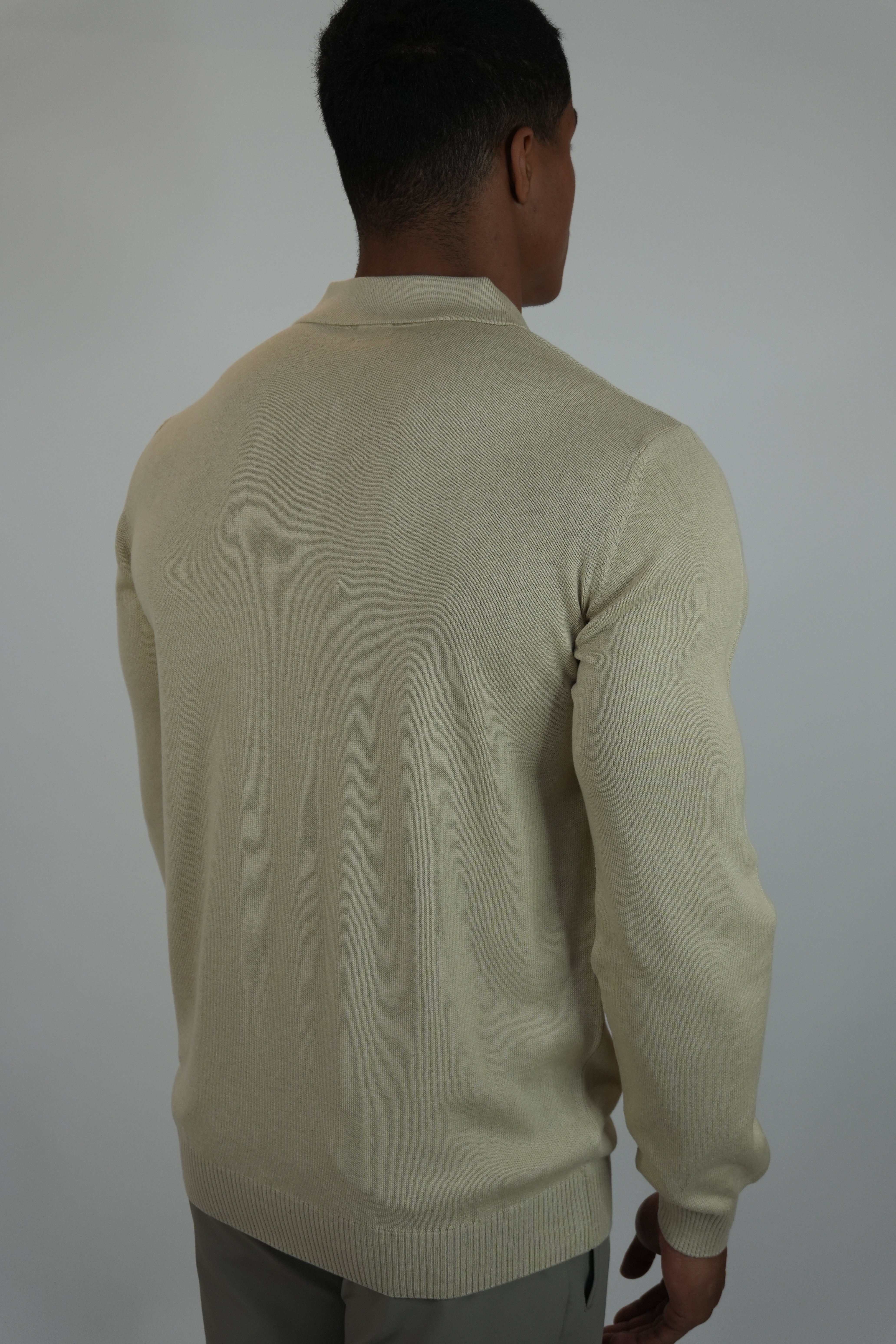 Polo Tricot Élégance Longsleeve Beige