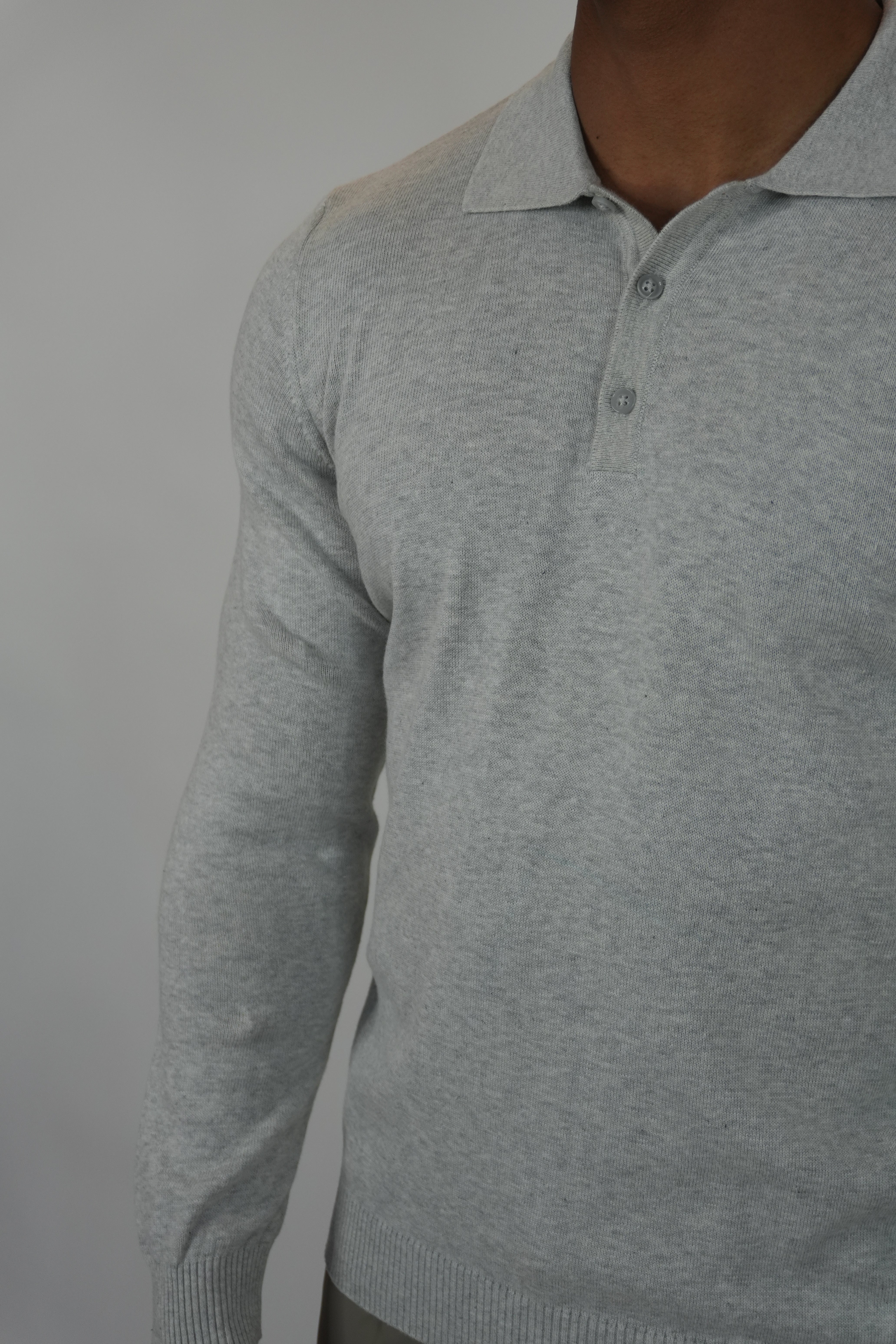 Polo Tricot Élégance Longsleeve Grey